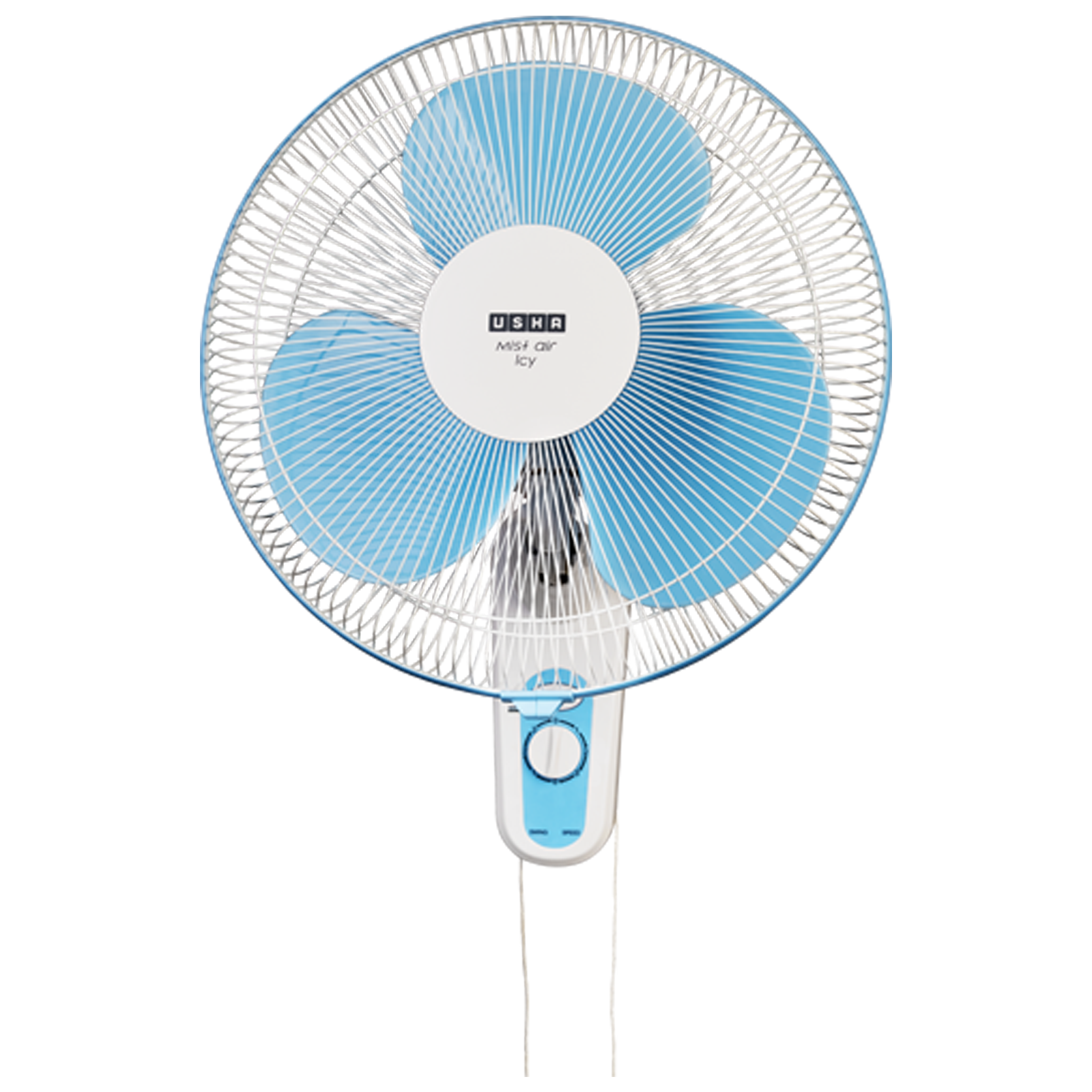 Usha Mist Air Flo 40cm 3 Blade Wall Fan (Inverter Compatibility, 14102MAF4022, Light Blue)
