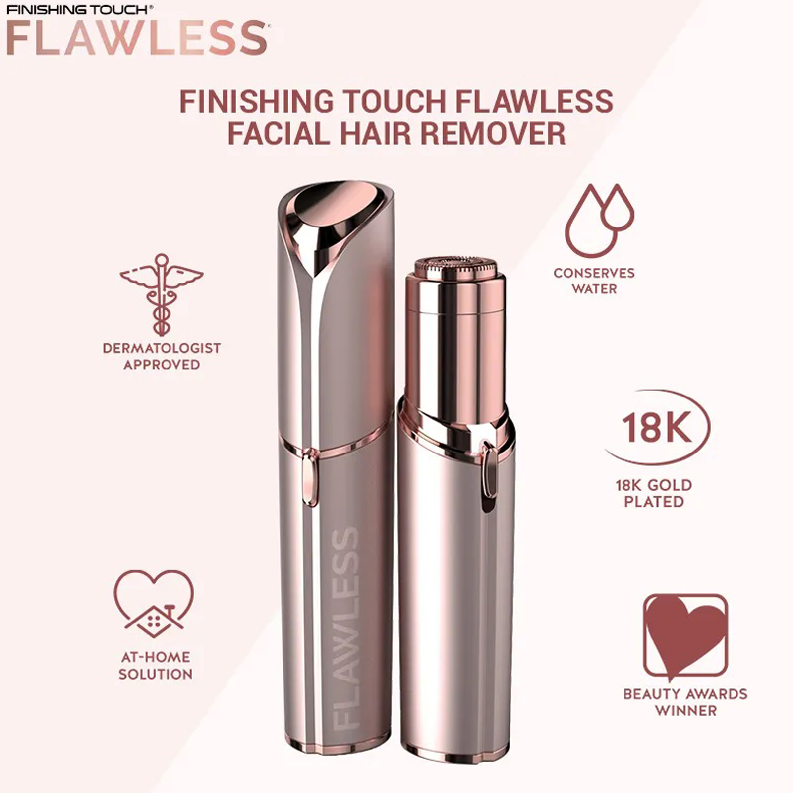 Facial Hair Remover Replacement Heads, Fit All Hair Remover Best Finishing  And Soft Touch As Seen On TV, 18K Gold-Plated Rose Gold | Facial Hair  Remover Replacement Heads, Fit All Hair Remover