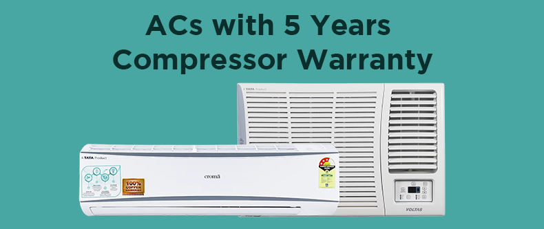 ACs with 5 Years Compressor Warranty