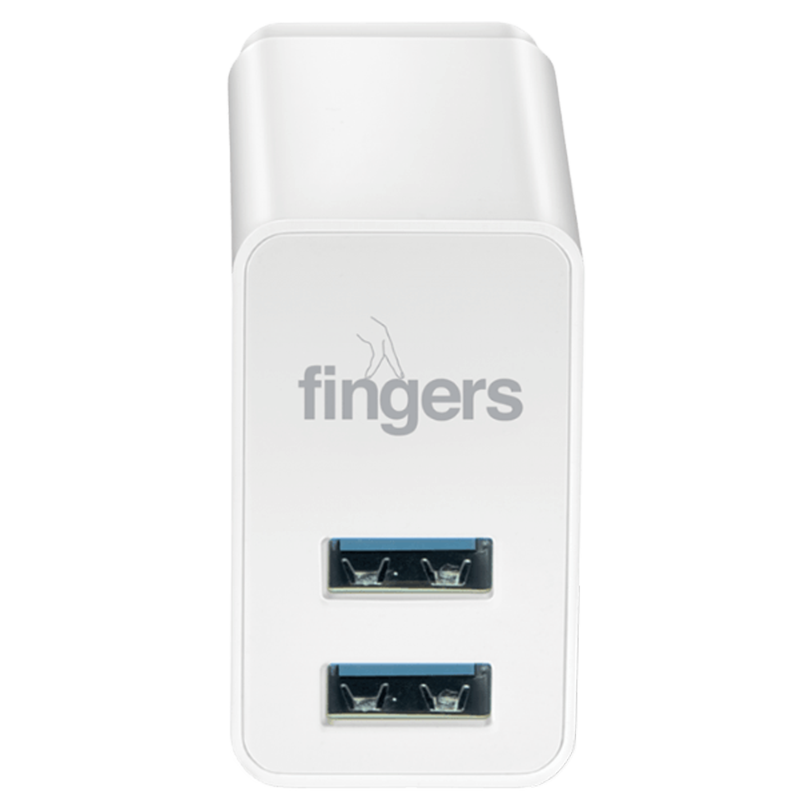 FINGERS 15 Watts/3 Amps 2-Port USB 2.0 Wall Charging Adapter (Fast Charging, PA0503A, Piano White)_1