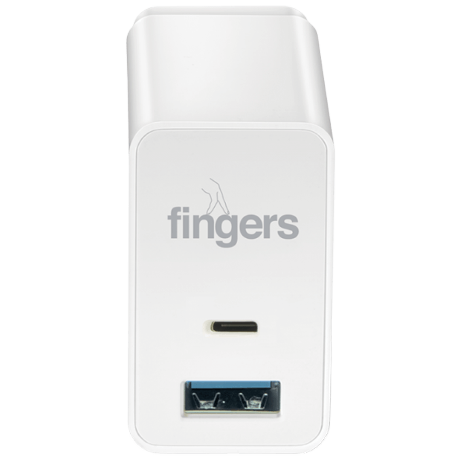 FINGERS 18 Watts/3 Amps 2-Port USB Wall Charging Adapter with Cable (Super Fast Charging, PA-FAST-C, Piano White)_1