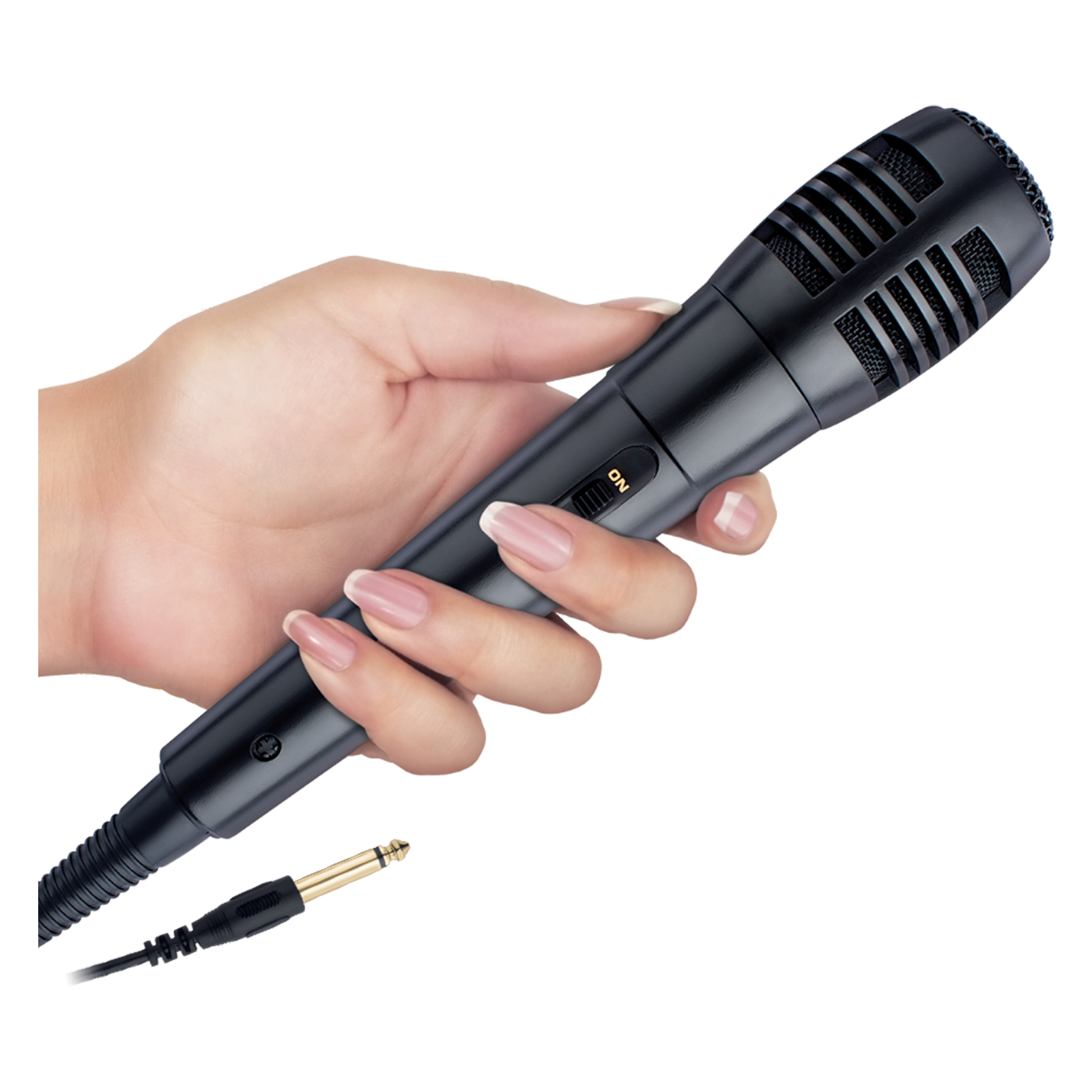 Fingers Handheld Wired Microphone (Distortion-Free, Mic-20, Black)_1