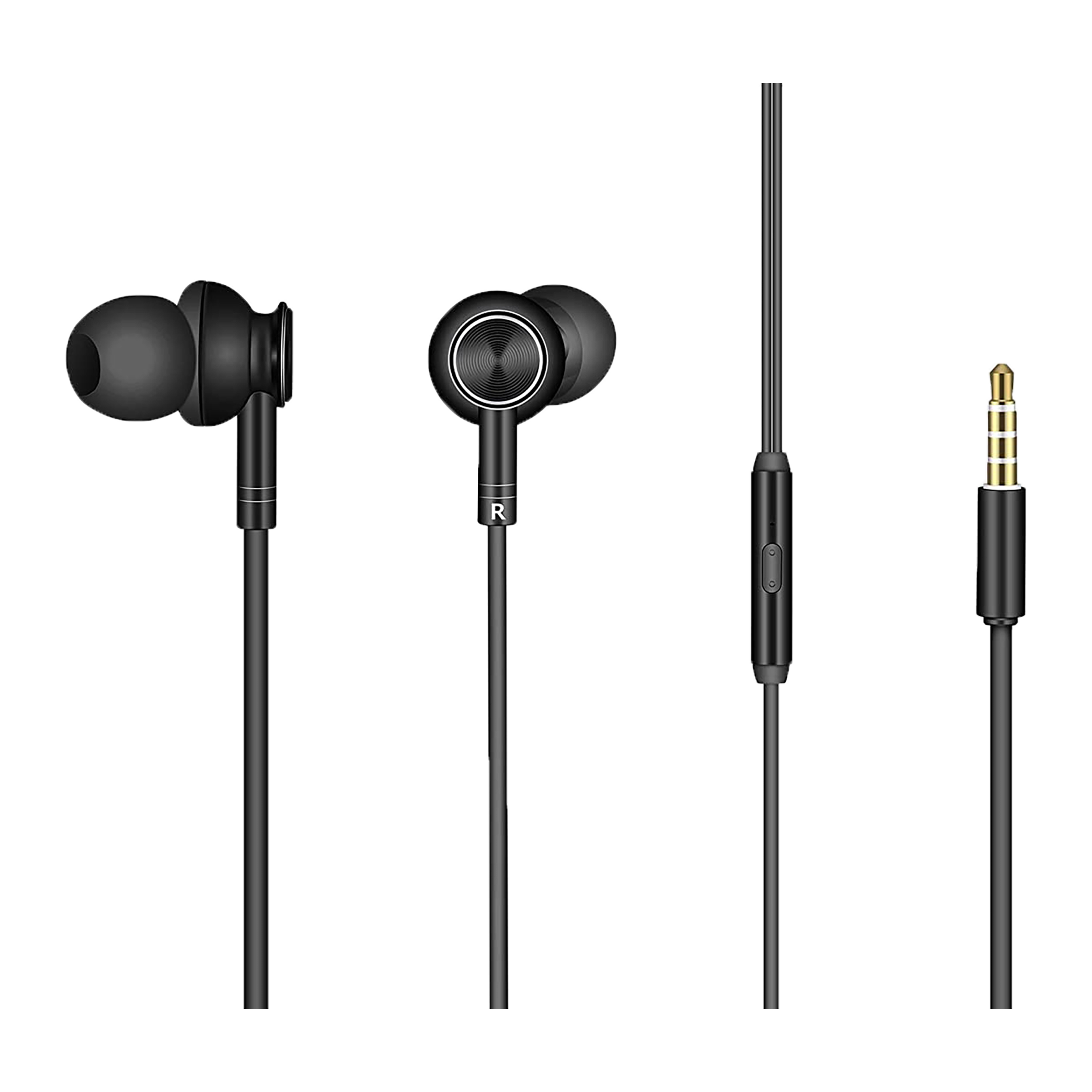 Aiwa ESTM-101 In-Ear Wired Earphone with Mic (Tangle-Free Cord, Titanium Grey)_1
