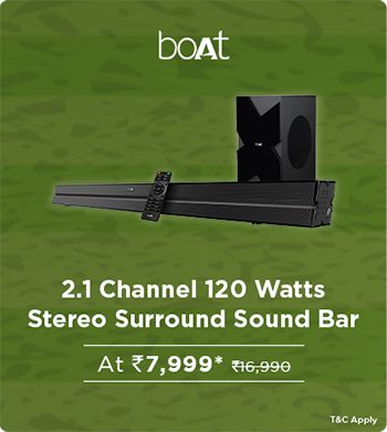 boAt 2.1 Channel 120 Watts Stereo Surround Sound Bar