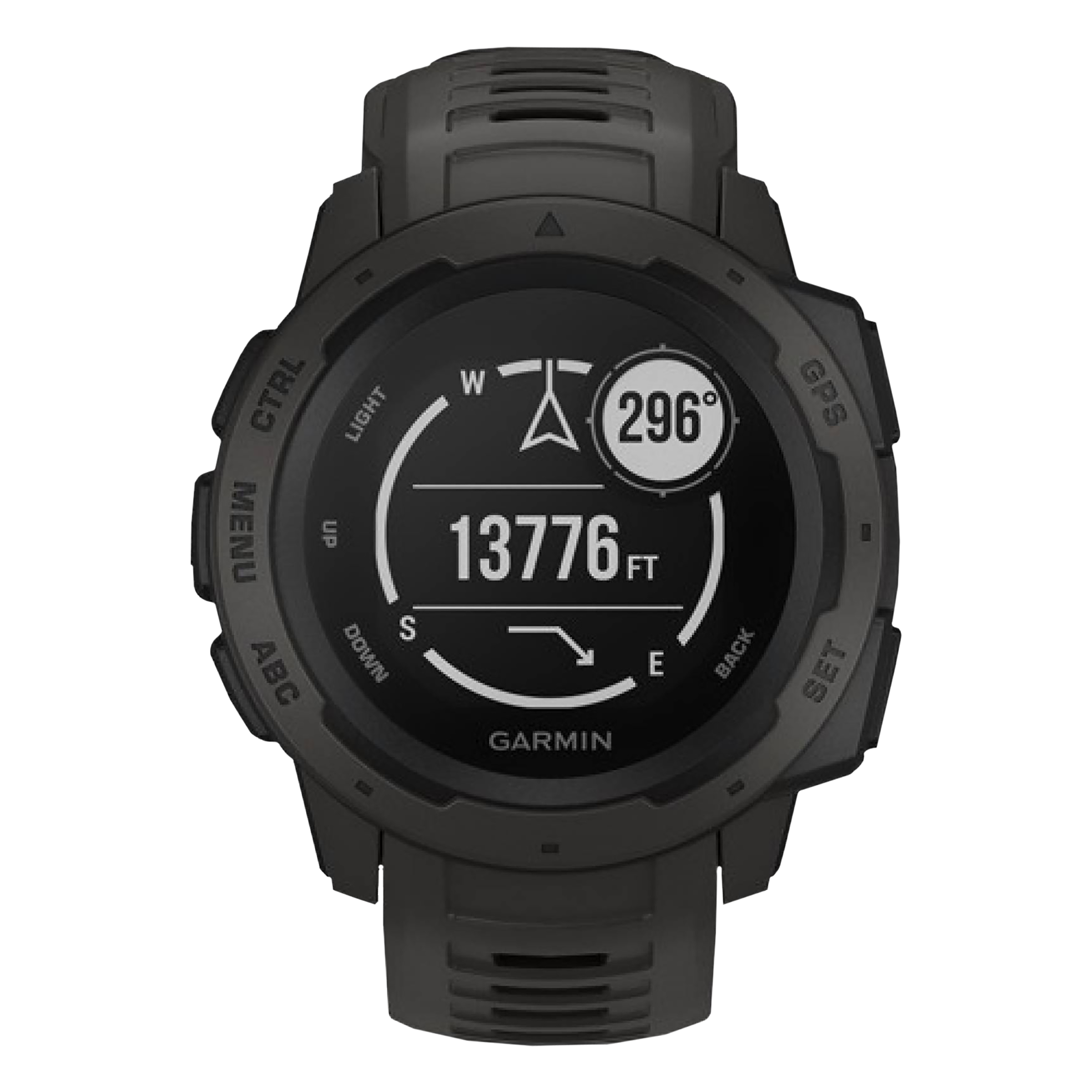 

Garmin Instinct Smart Watch (GPS+GLONASS, 23mm) (Barometric Altimeter, 010-02064-14, Black/Graphite Black, Silicone Band), No color