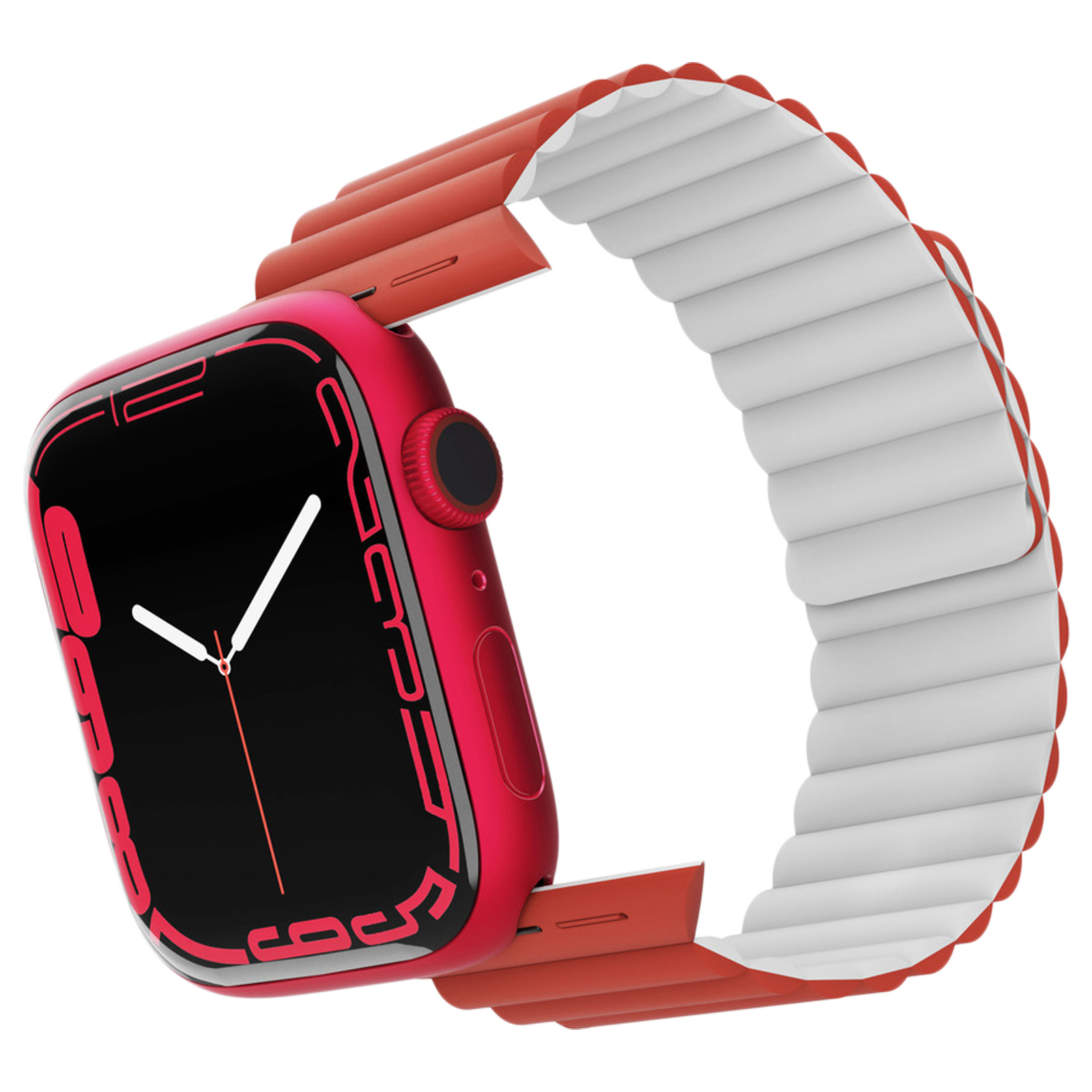 

Vaku Luxos Sil Strap For Apple Watch 41mm (VAKU-STRK41MM-MGRE, Red), No color
