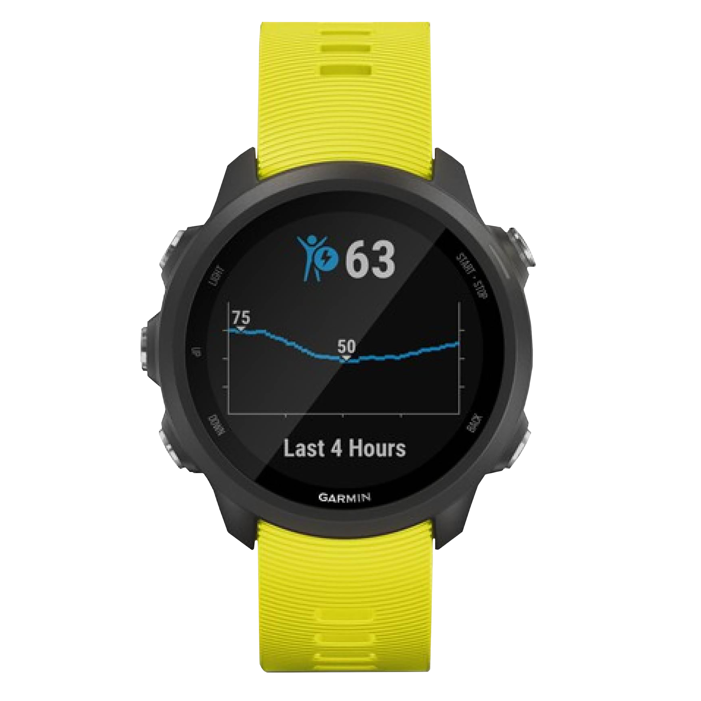 Garmin Forerunner 245 Smart Watch (GPS + GLONASS, 30.4 mm) (Smart Notifications, Black/Yellow, Silicone Band)_1