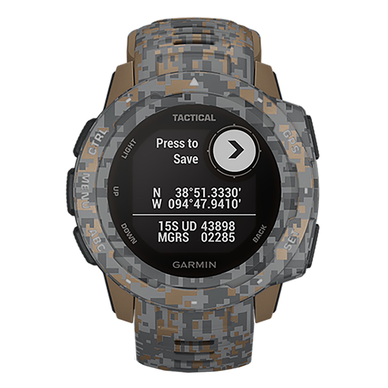 Garmin Instinct Tactical Edition Smart Watch (GPS+GLONASS, 23mm) (Barometric Altimeter, 010-02064-D4, Coyote Tan Camo, Silicone Strap)_1