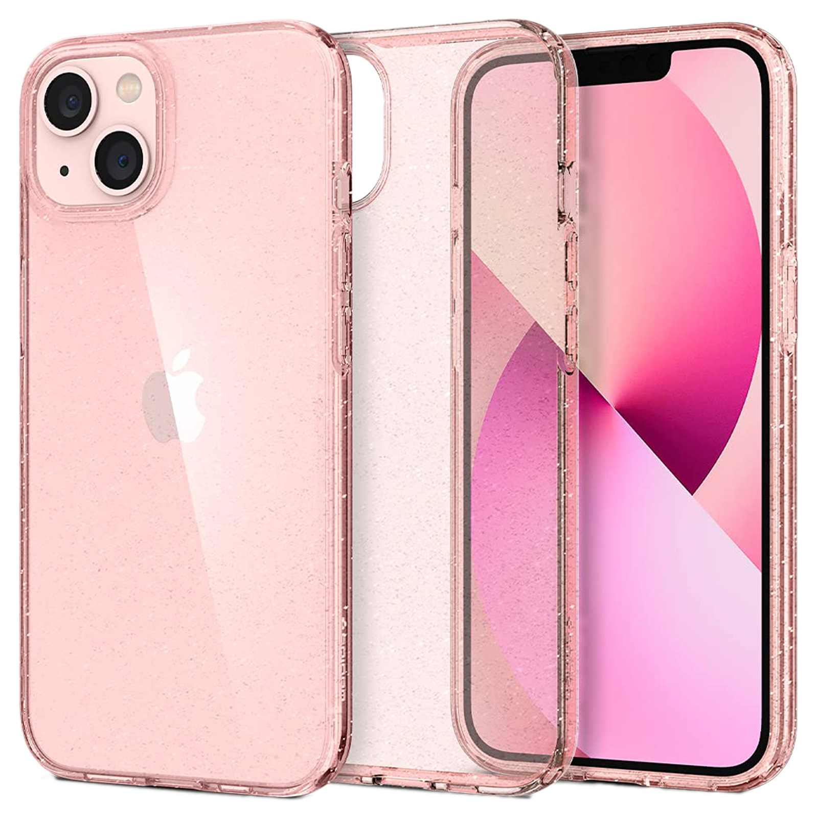 Buy spigen Liquid Crystal Glitter TPU Back Cover for Apple iPhone 12 & 12  Pro (Supports Wireless Charging, Rose Quartz) Online - Croma