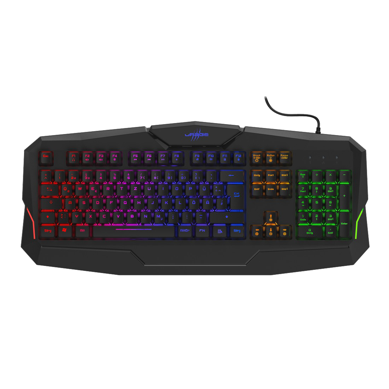 Hama Exodus 210 Illuminated Wired Gaming Keyboard (Night Vision Mode, U8186042, Black)_1