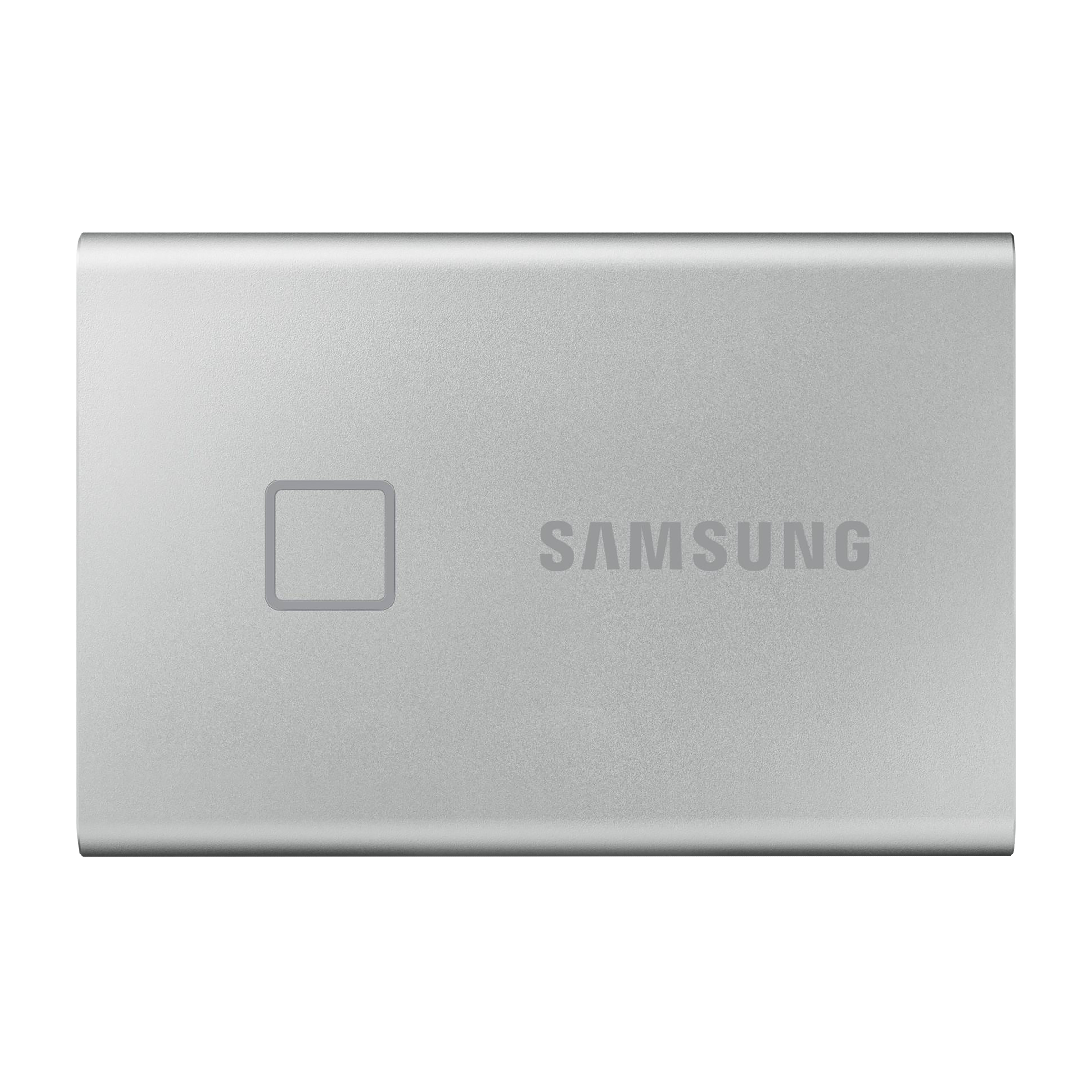 

Samsung T7 Touch 500GB USB 3.2 Solid State Drive (Fingerprint Security, MU-PC500S/WW, Silver), No color