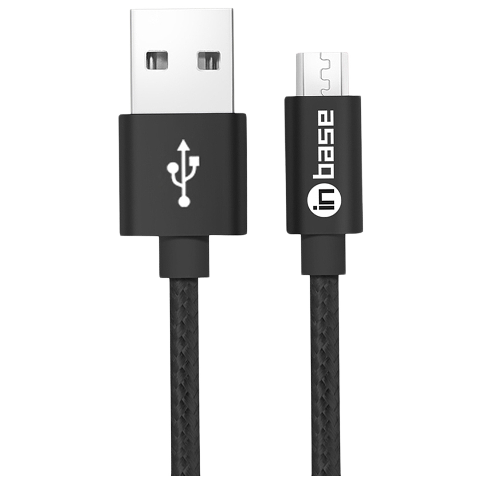 Inbase Nylon Braided 1.2 Meter 3.0 Type-A to Micro USB Type-B Data Transfer Cable (Fast Charging Compatible, IB-2038, Black)_1