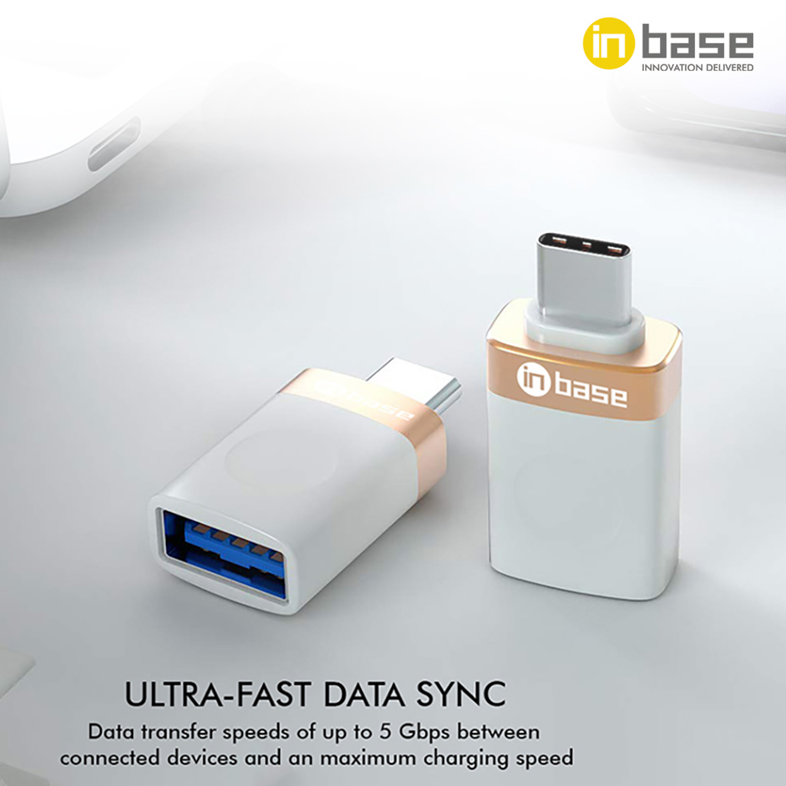 Inbase USB 3.1 Type-A to USB 3.1 Type-C Data Transfer OTG Connector (Safe and Durable, IB-2048, Silver)_3