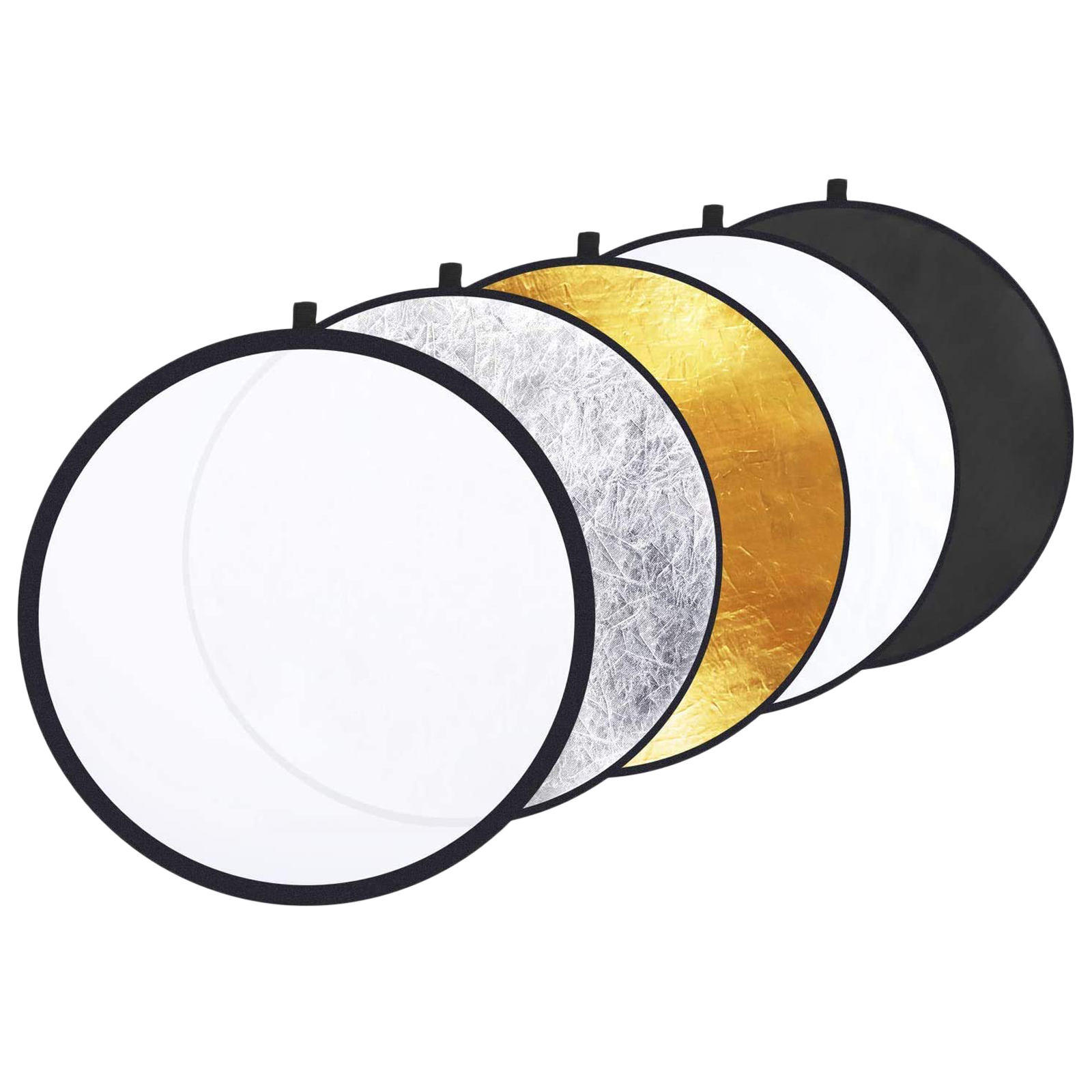 HIFFIN 5 in 1 Collapsible Light Disc Reflector for DSLR Camera (110cm Disc Diameter, Black)_1