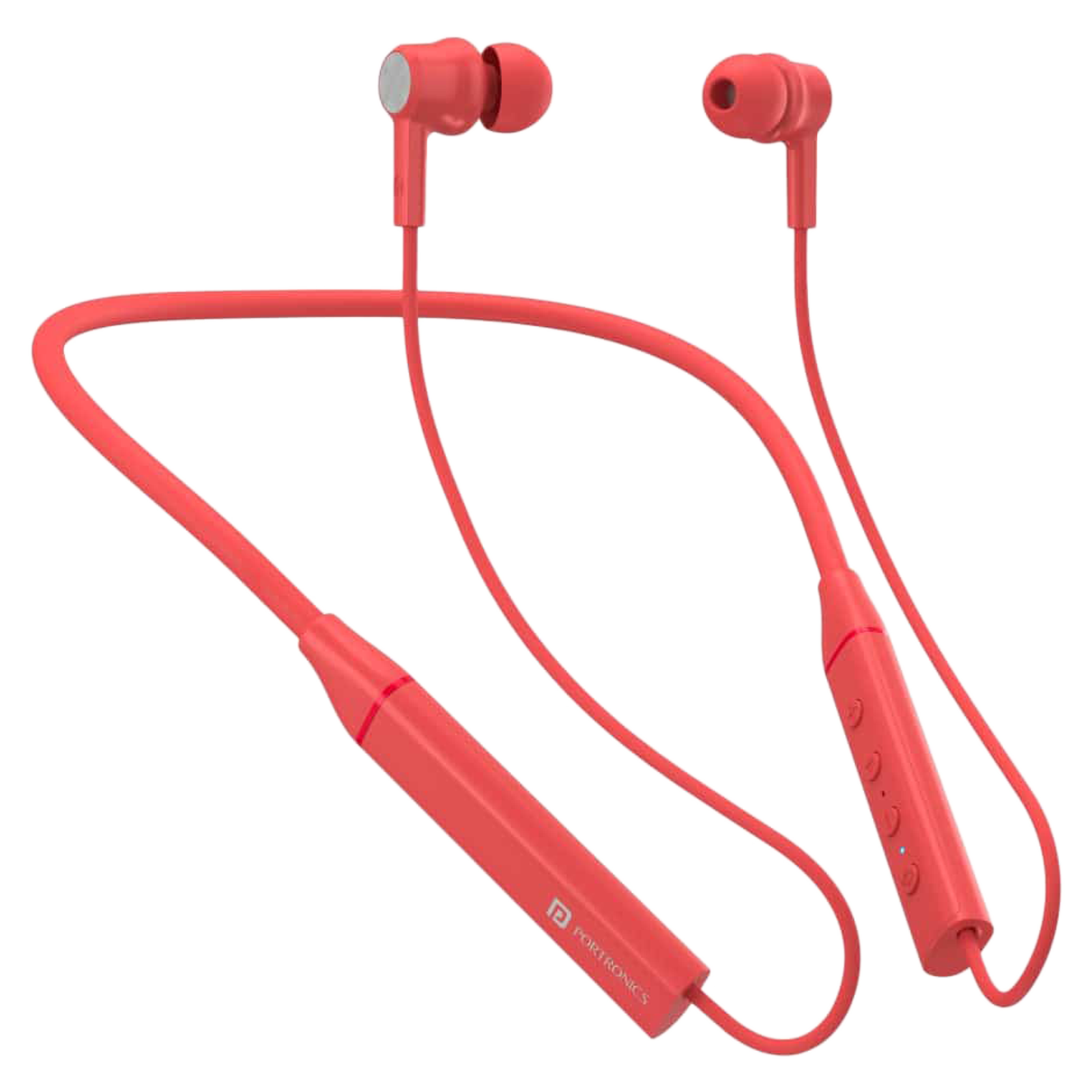 Portronics Harmonics 400 In-Ear Wireless Earphone with Mic (Bluetooth 5.1, Hi-Fidelity Sound, Red)_1