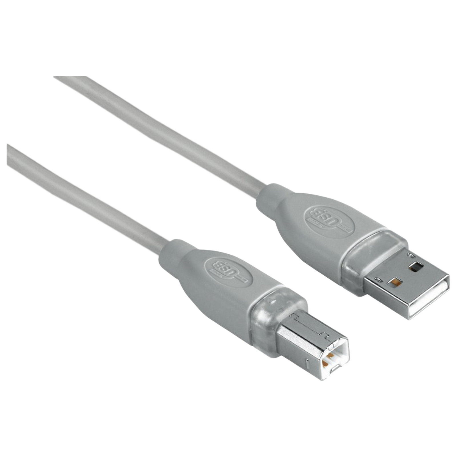 

Hama Copper 3 Meter USB 2.0 (Type-A) to USB 2.0 (Type-B) Data Transfer USB Cable (Twisted Pair, 45022, Grey), No color