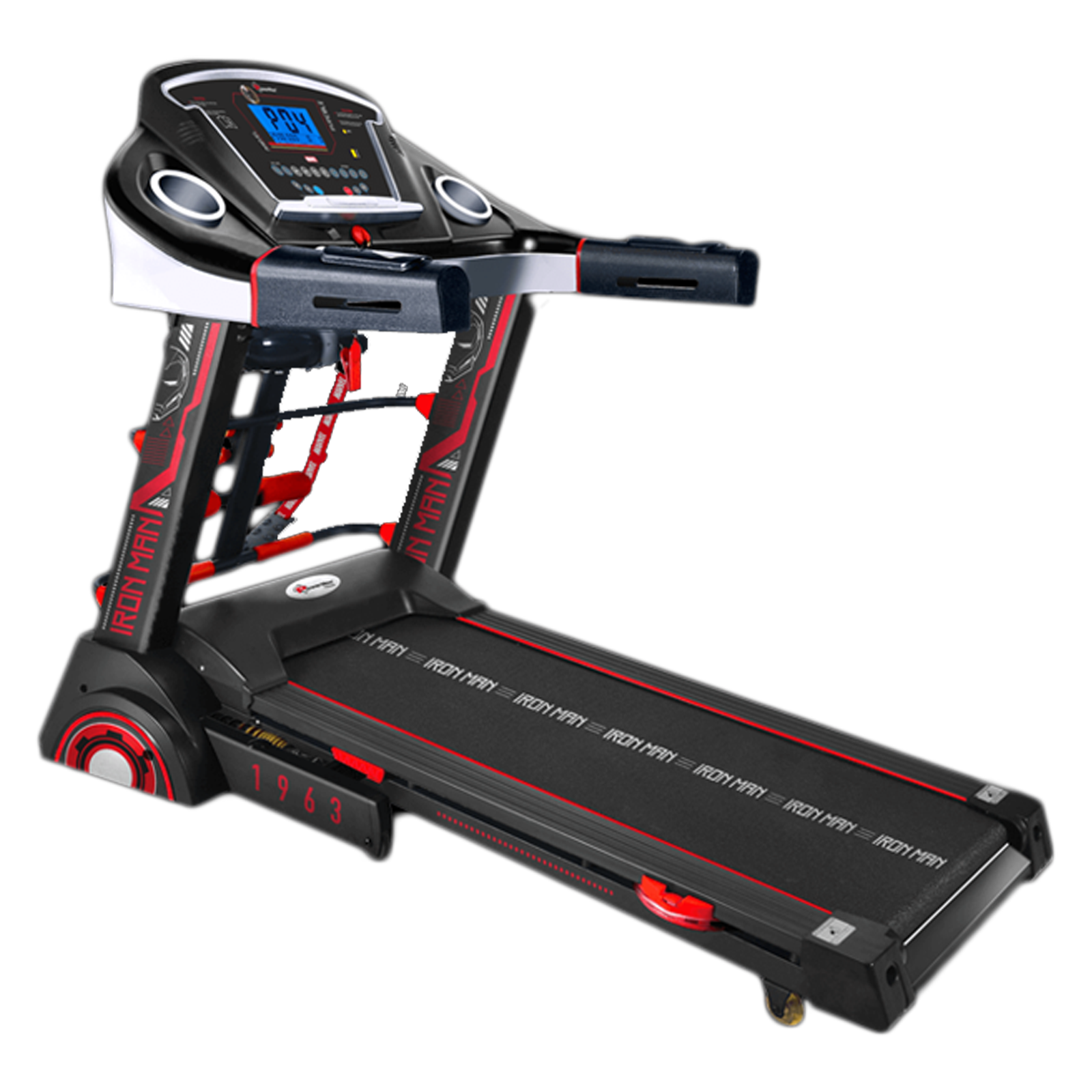 Powermax 2.0HP Foldable Motorized Treadmill (Hydraulic Softdrop System (HSS), MTA-2300M, Red)
