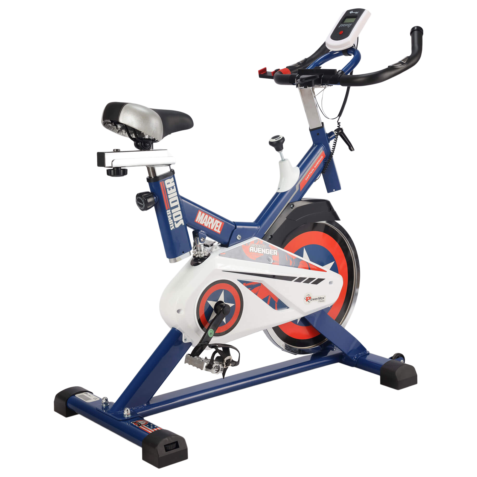 PowerMax Exercise Spin Bike (Heart Rate Sensor, MB-165, Blue)_1
