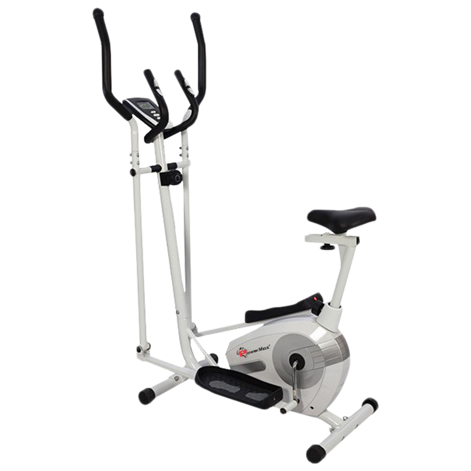 PowerMax Elliptical Cross Trainer Fitness Cycle (Heart Rate Sensor, EH-250S-XKR66002, White)_1