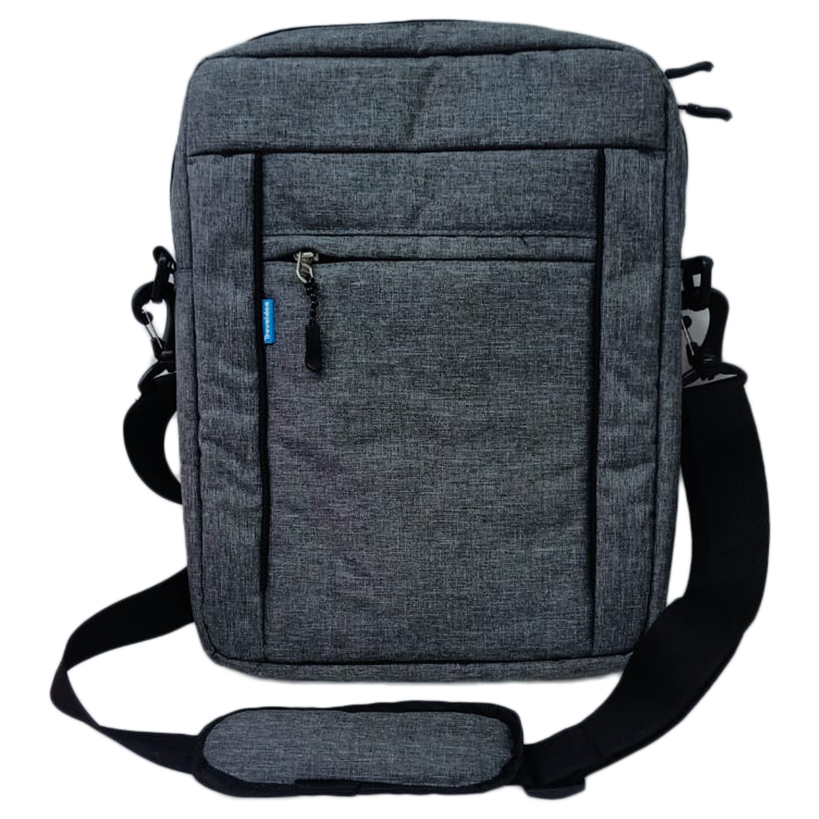 TravelDOO Stroll Tablet Crossbody Bag (Water Resistant, TCB02002, Black)