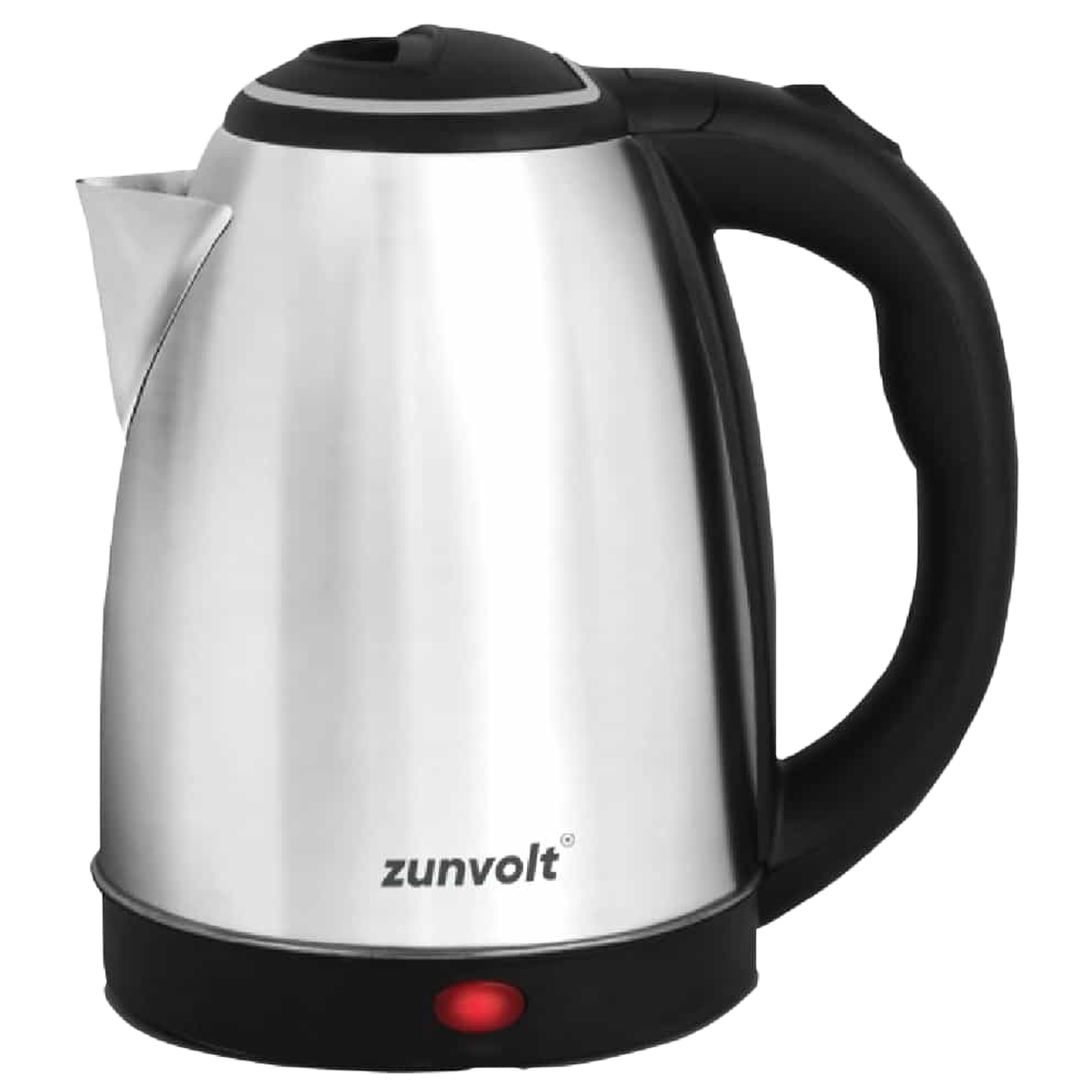 ZunVolt 2 Litres 1500 Watts Electric Kettle (Detachable Base, Concealed SS Heating Element, Silver)