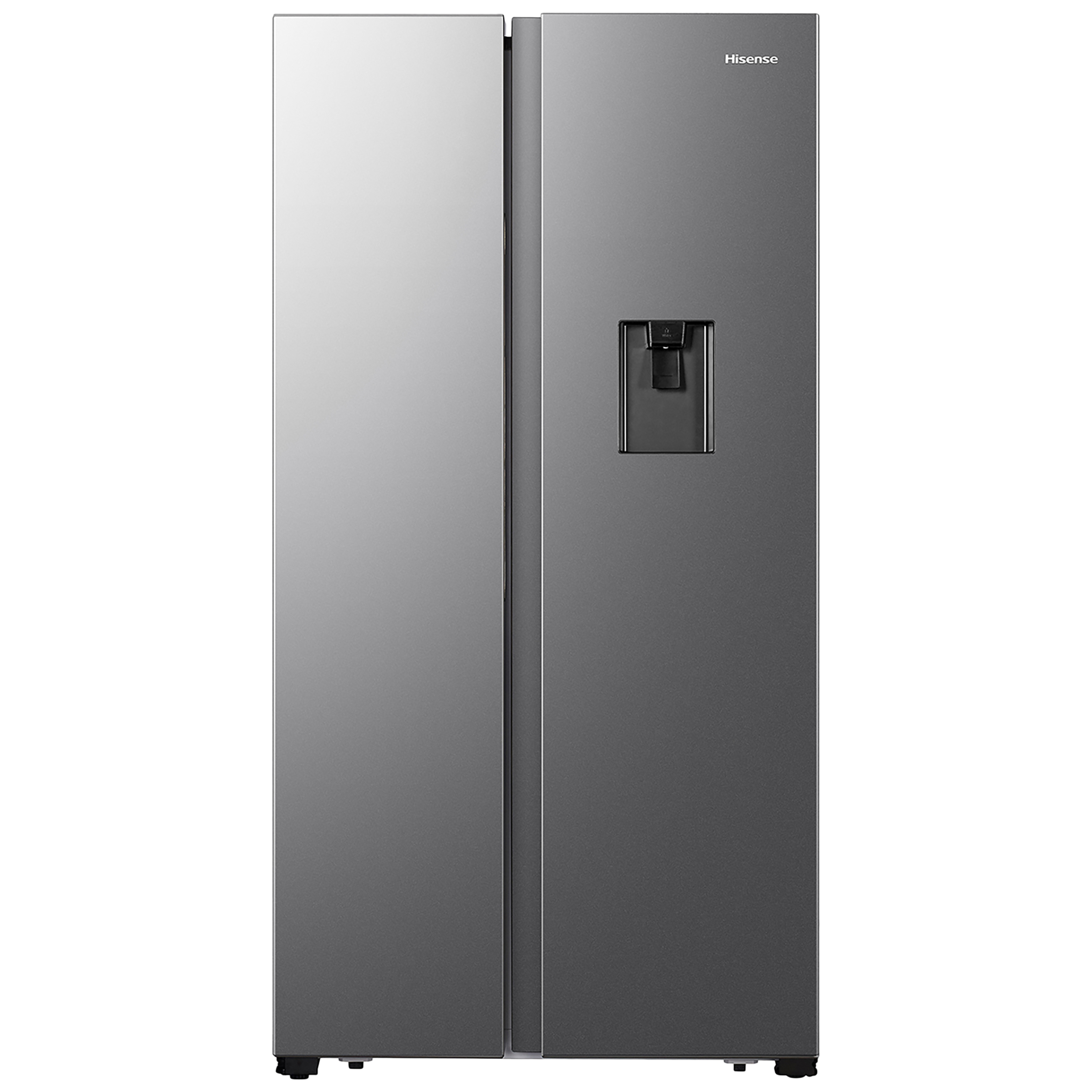 Hisense 564 Litres Frost Free Inverter Side-by-Side Door Refrigerator (Stabilizer Free Operation, RS564N4SSNW, Silver)