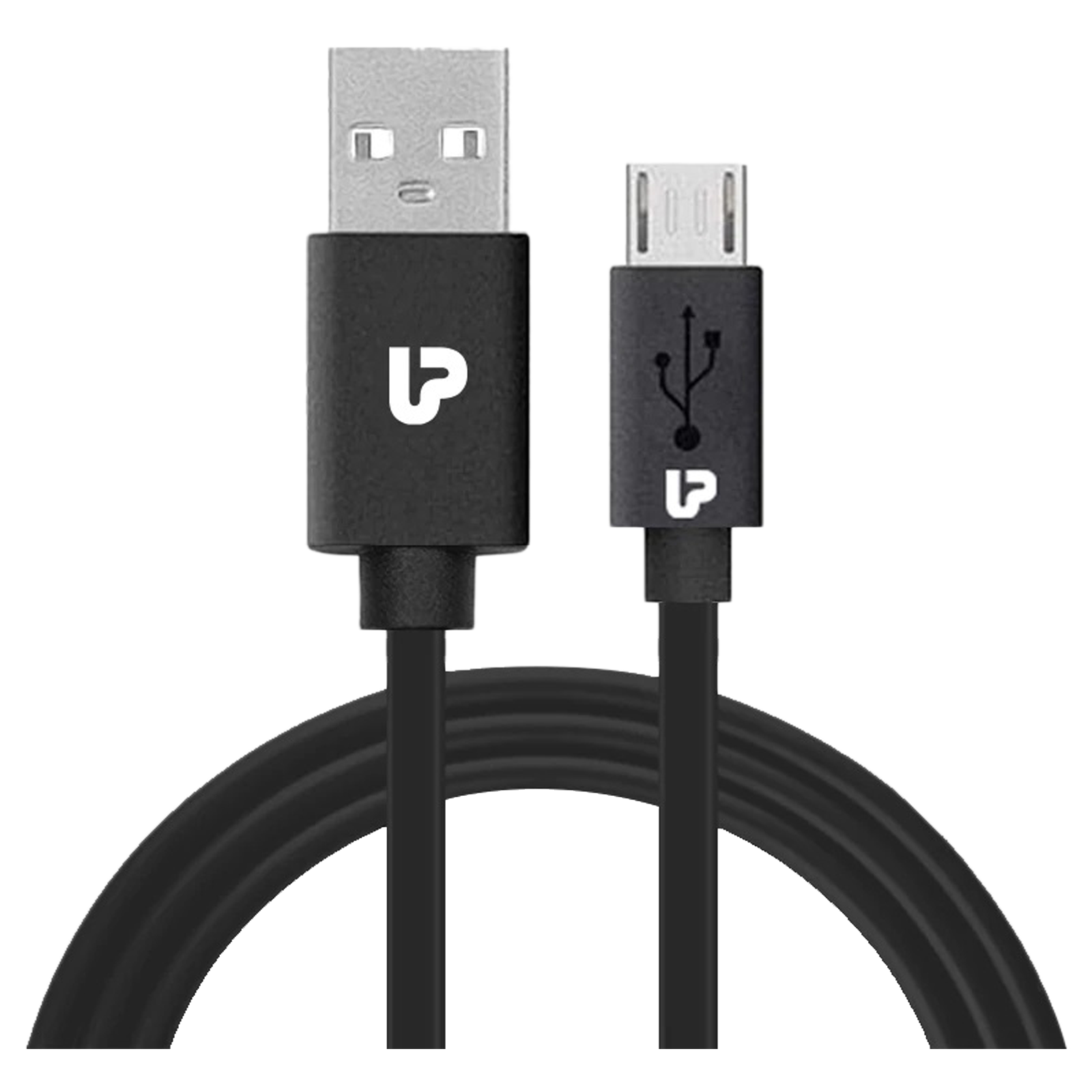 UltraProlink Volo PVC 1 Meter USB Type-A to Micro USB 2.0 Type-B Data Transfer and Power/Charging USB Cable (Fast Charging Compatible, UPL0001BLK-0100, Black)_1