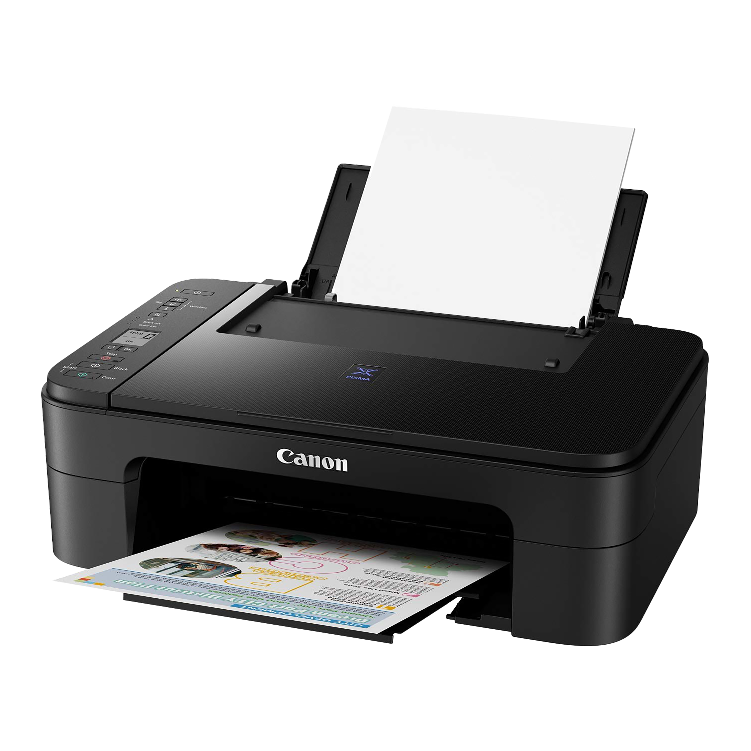 Canon Pixma E3370 Wireless Color All-in-One Inkjet Printer (Borderless Printing, 3784C018AB, Black)_4