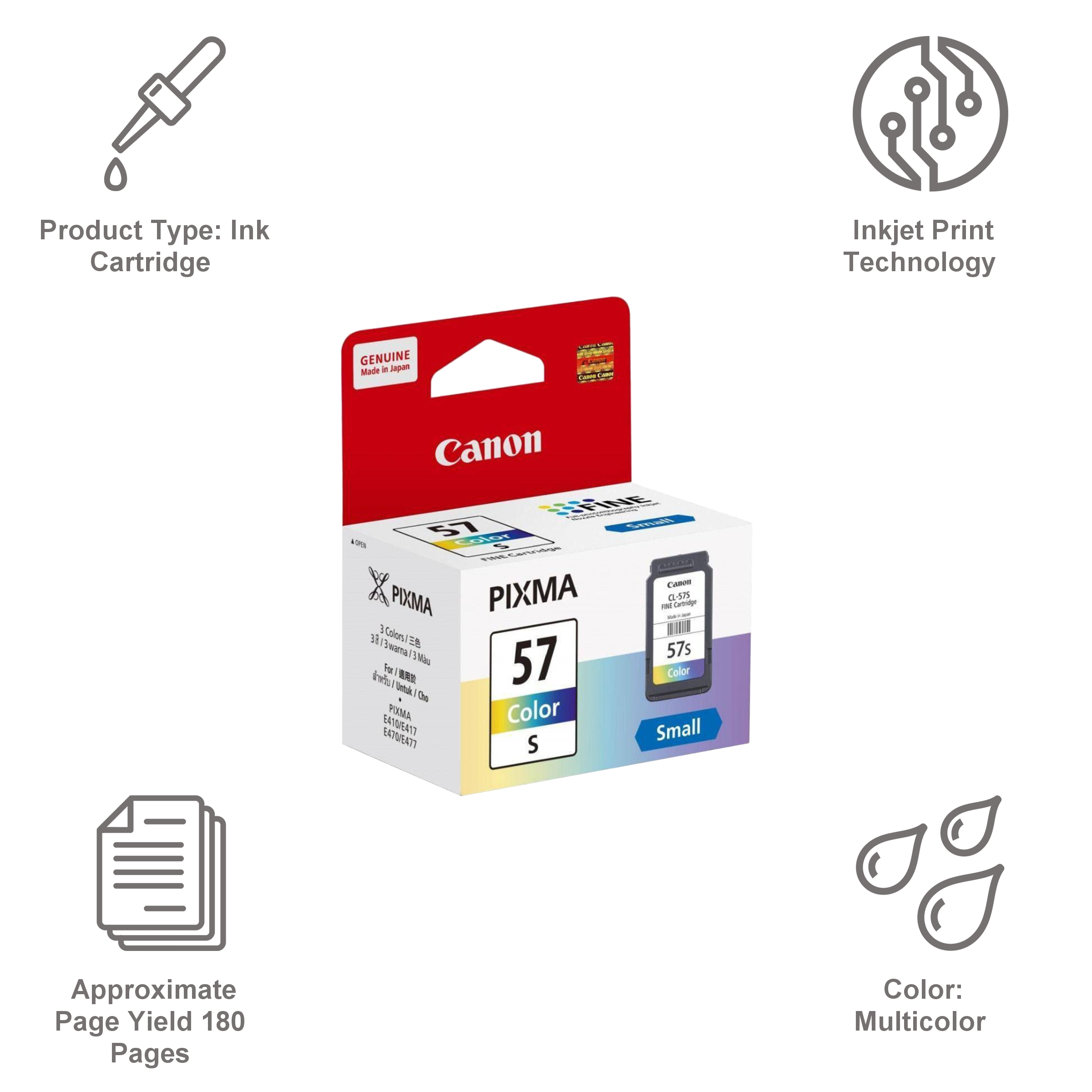 Black Canon CL 57S Pixma Fine Small Ink Cartridge, For Printer at Rs 820 in  Pune