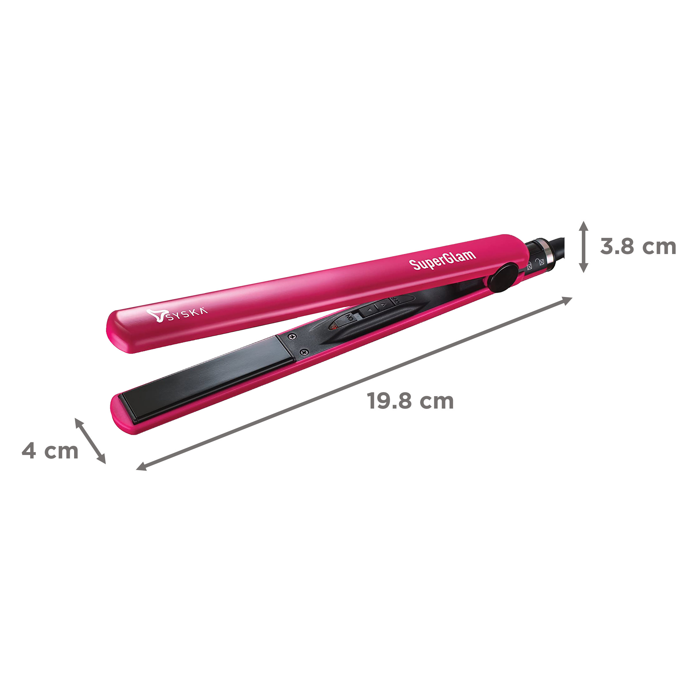 Syska SuperGlam Corded Straightener (Heat Balance Technology, HS6810, Pink)_4