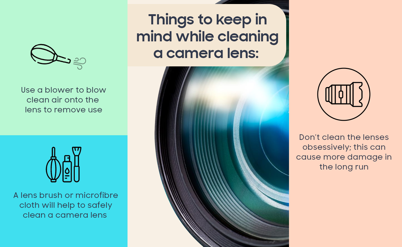 Things to keep in mind while cleaning a camera lens