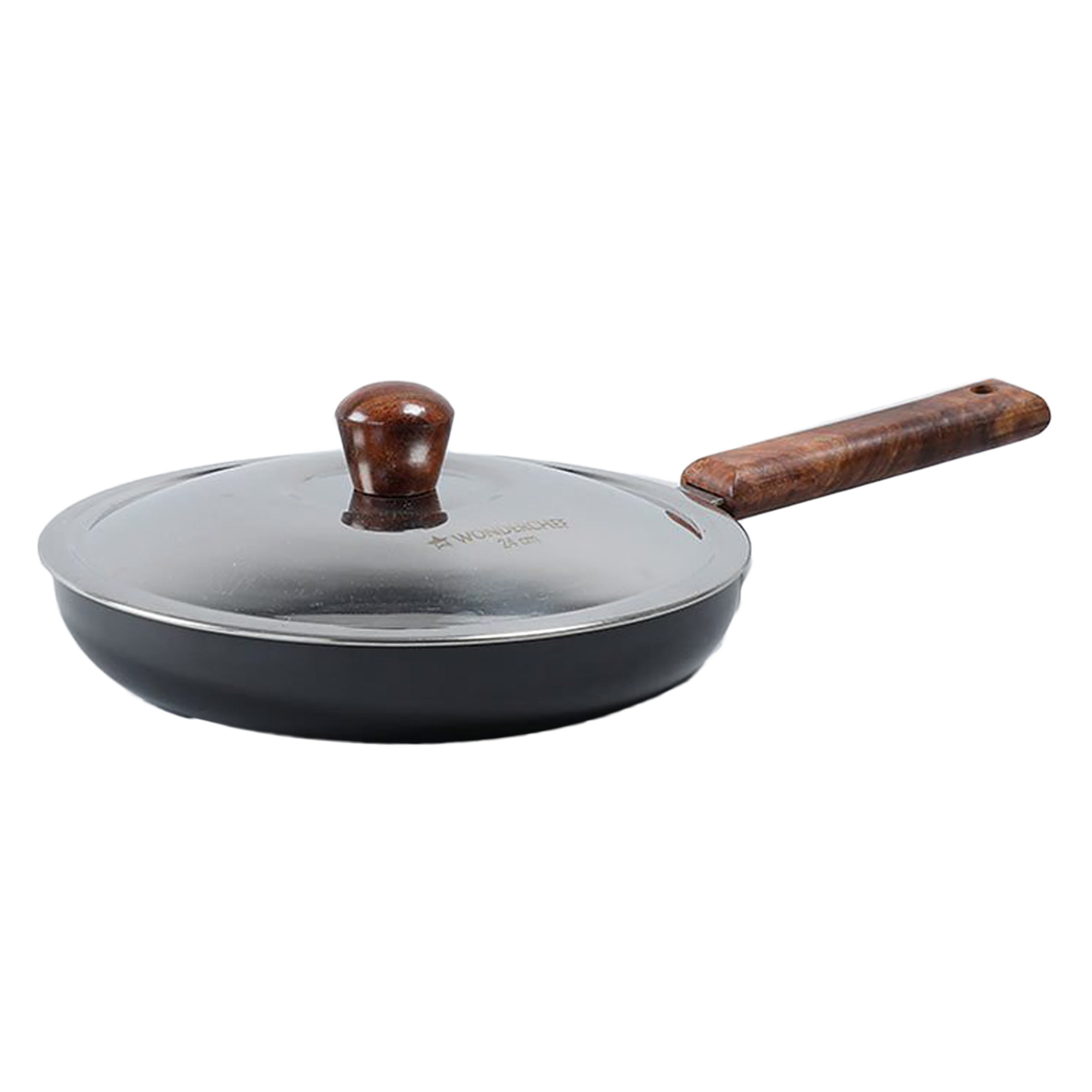 Wonderchef Ebony Frying Pan with Lid (Hard Anodized Coating, 63152887, Black)_1