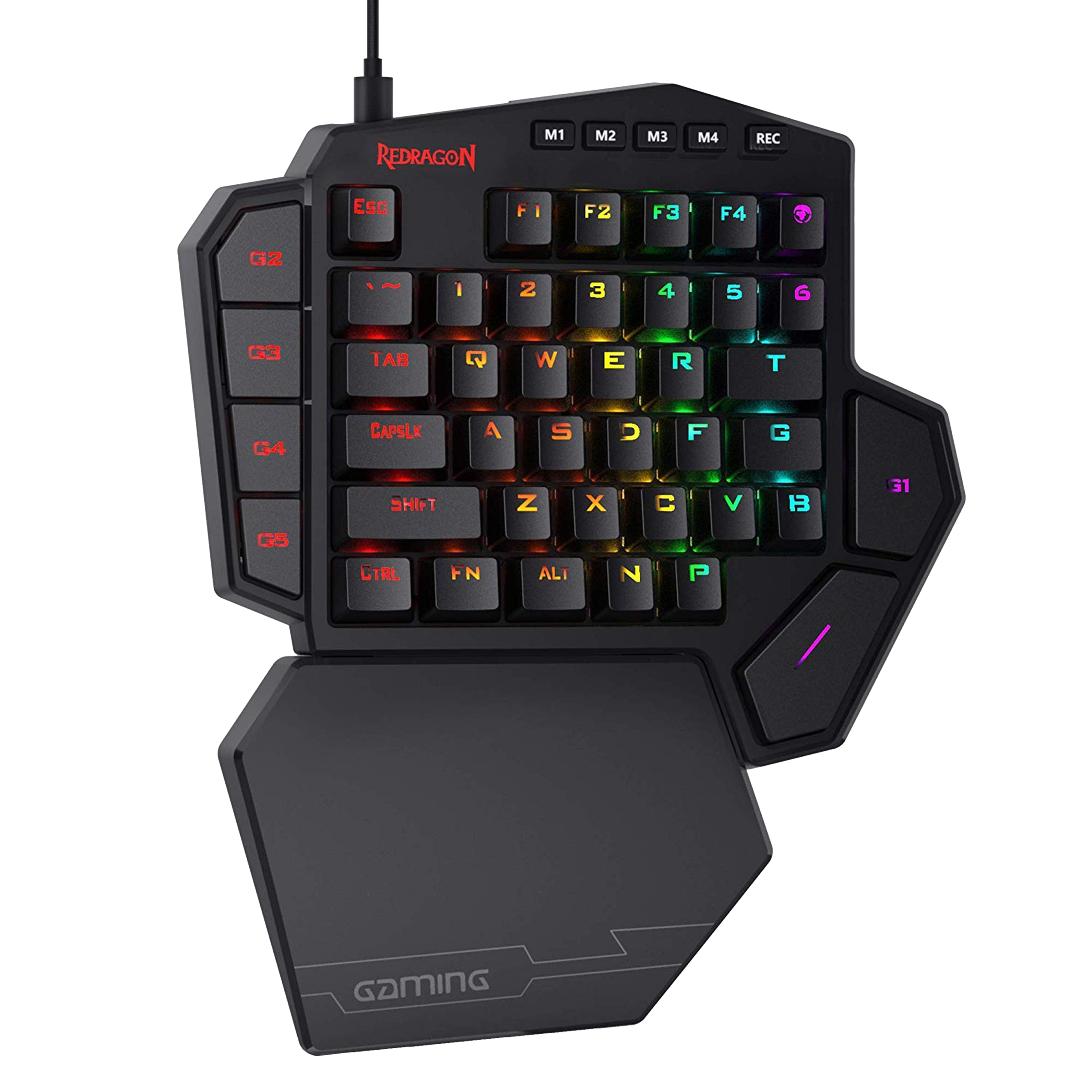 Redragon Diti K585 Wired Gaming Keyboard (RGB Backlight Brown Switch, Black)_1