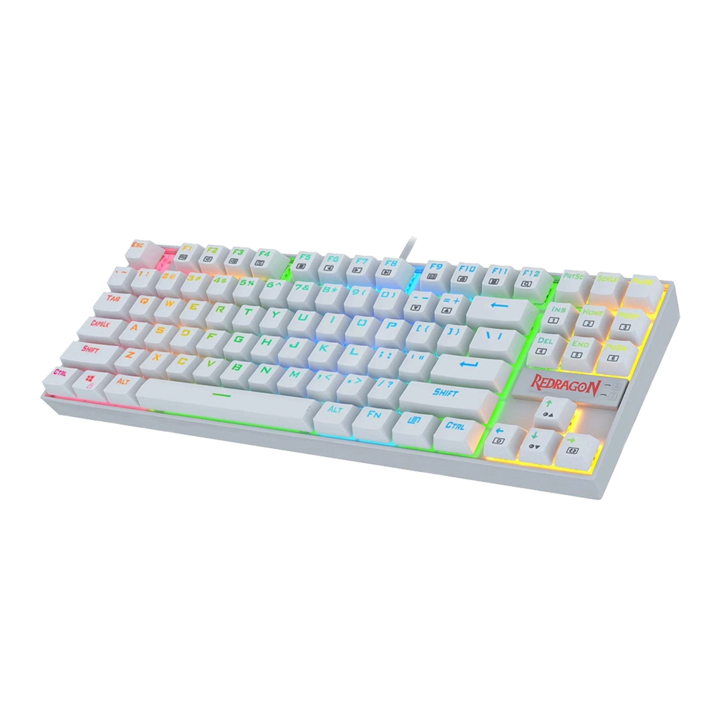 Redragon Kumara K552 Wired Gaming Keyboard (RGB LED Backlight Blue Switch, White)_1