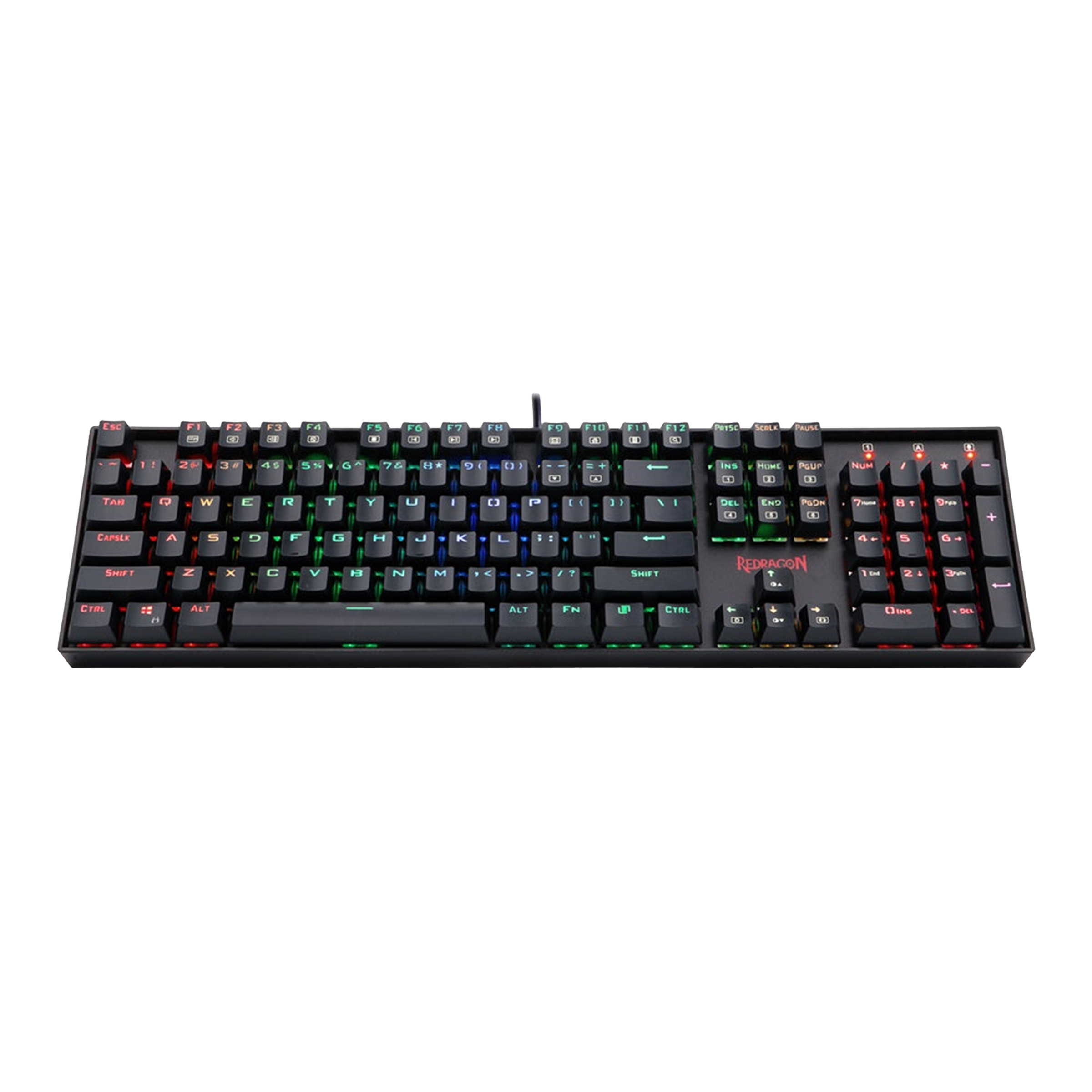 Redragon Mitra K551 Wired Gaming Keyboard (RGB LED Backlight Blue Switch, Black)