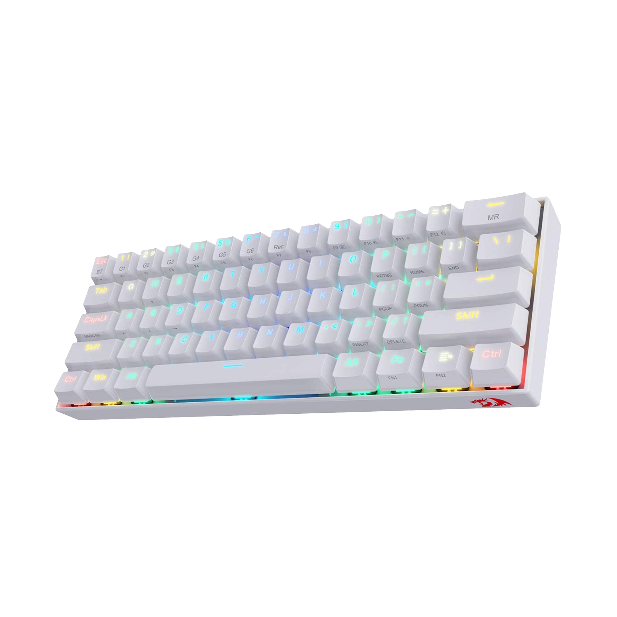 Redragon Draconic K530 Wired/Wireless Keyboard (RGB Backlight Brown Switch, White)_1