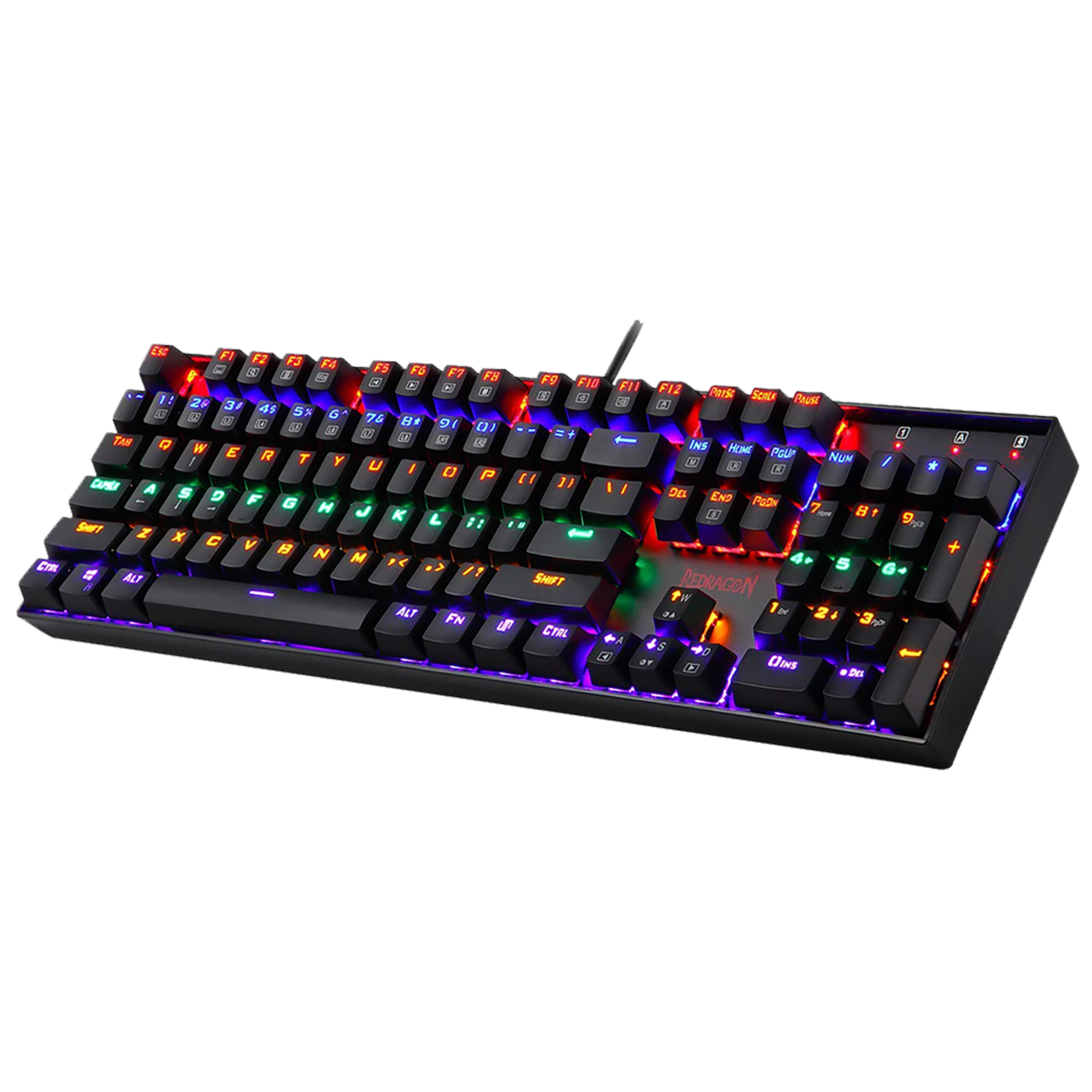Redragon Vara K551 Wired Gaming Keyboard (RGB Backlight Red Switch, Black)_1