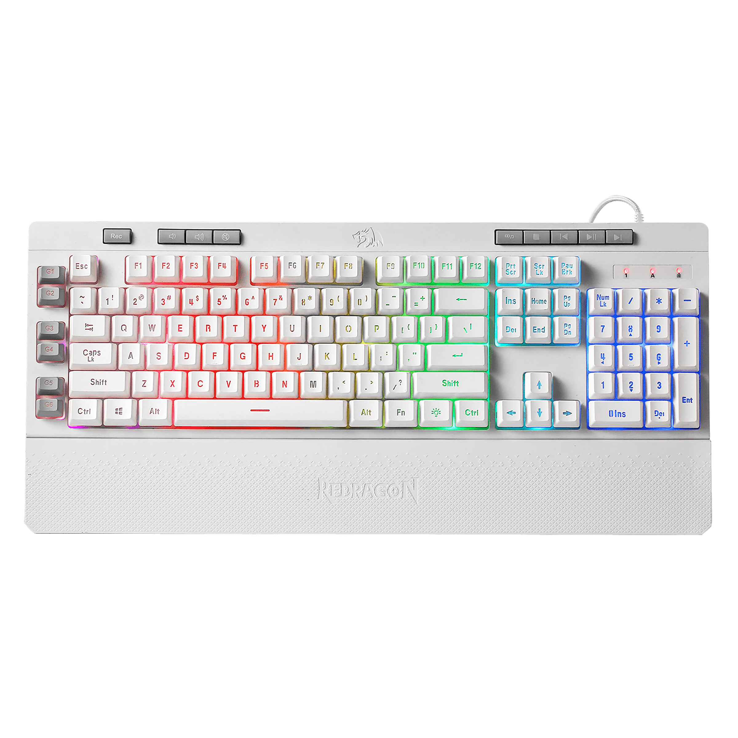 Redragon Shiva K512 Wired Gaming Keyboard (RGB Backlight, White)_1