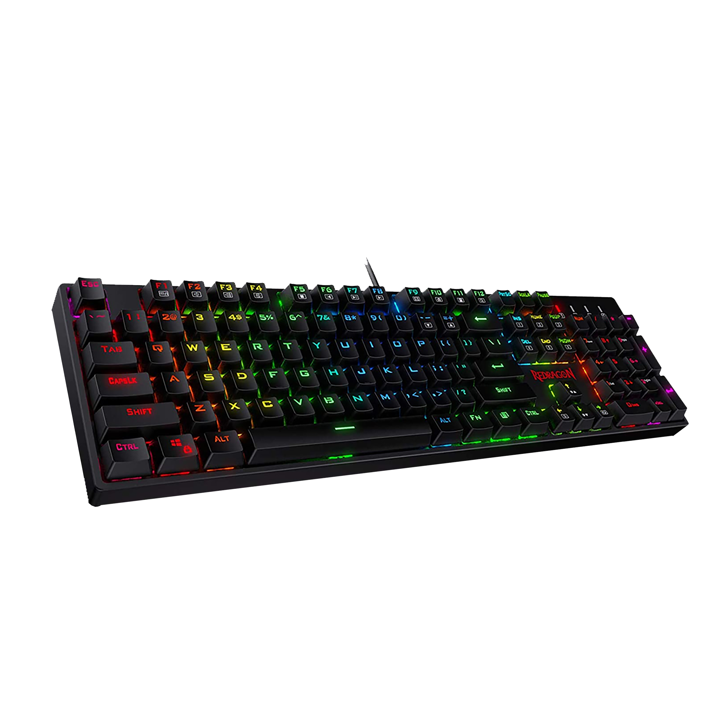 Redragon Surara K582 Wired Gaming Keyboard (RGB Backlight Red Switch, Black)