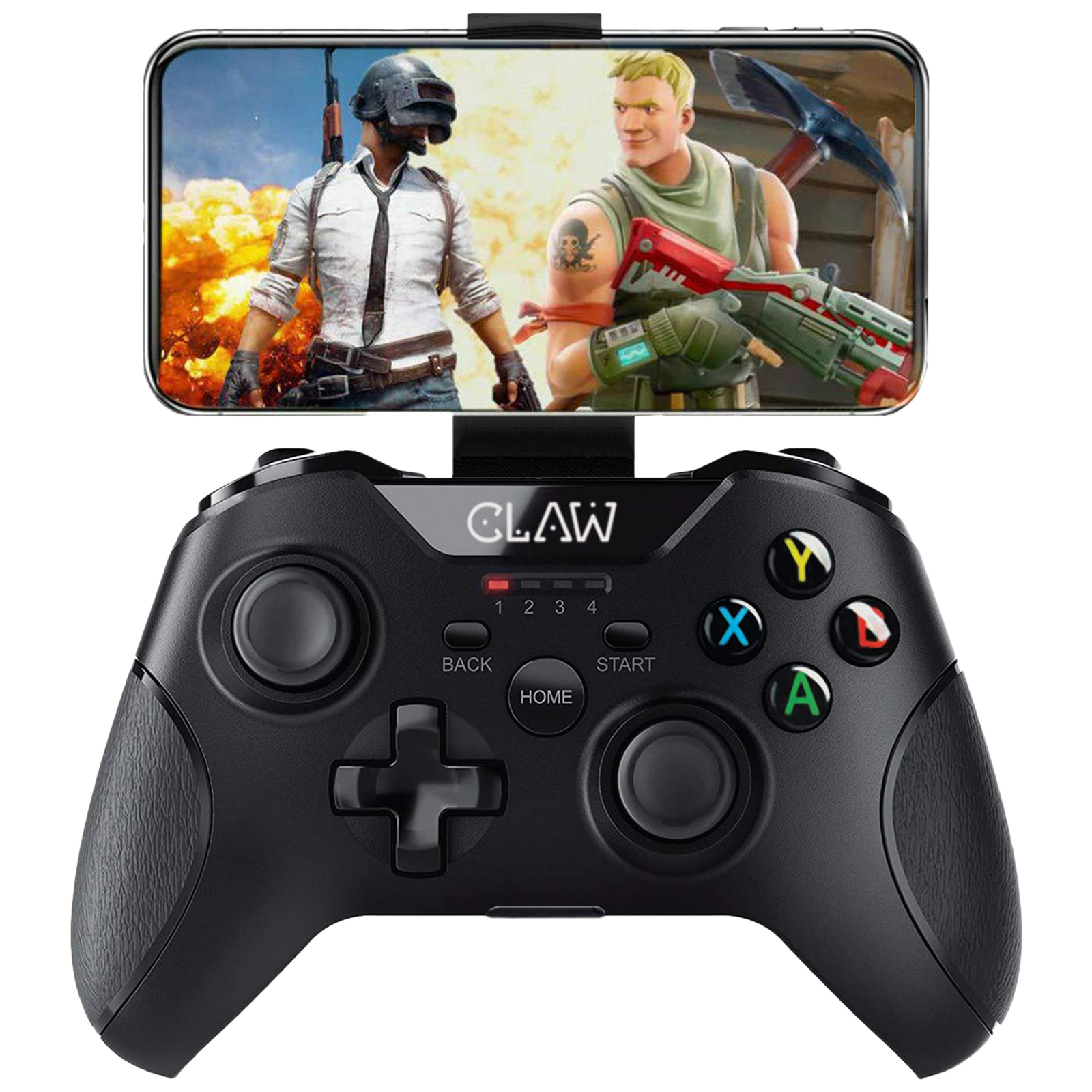 Claw Shoot Mobile Wireless Controller for Windows PC and Laptop (Rubberized Textured Grip, Black)