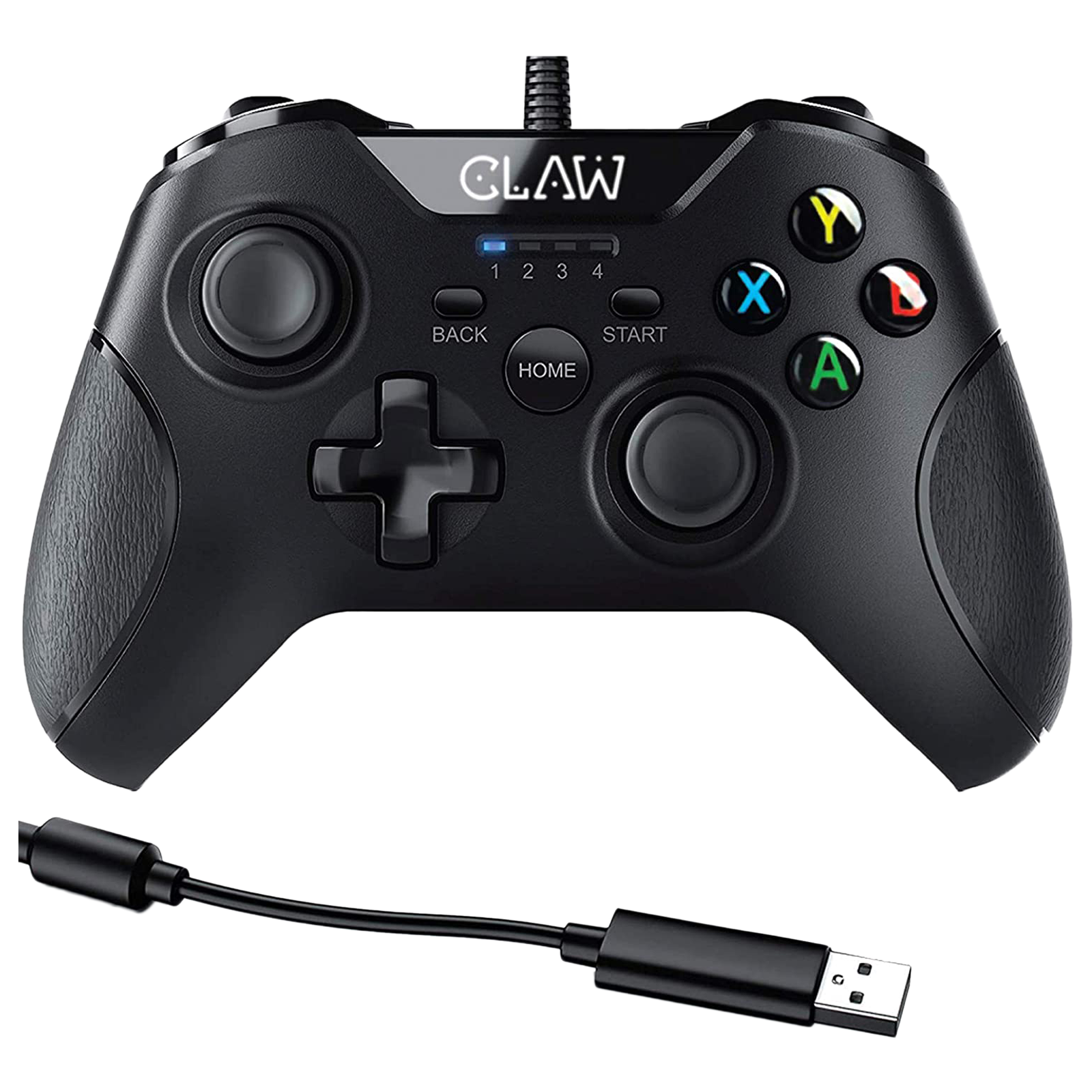 Claw Shoot Wired Controller for PC (Rubberized Textured Grip, Black)