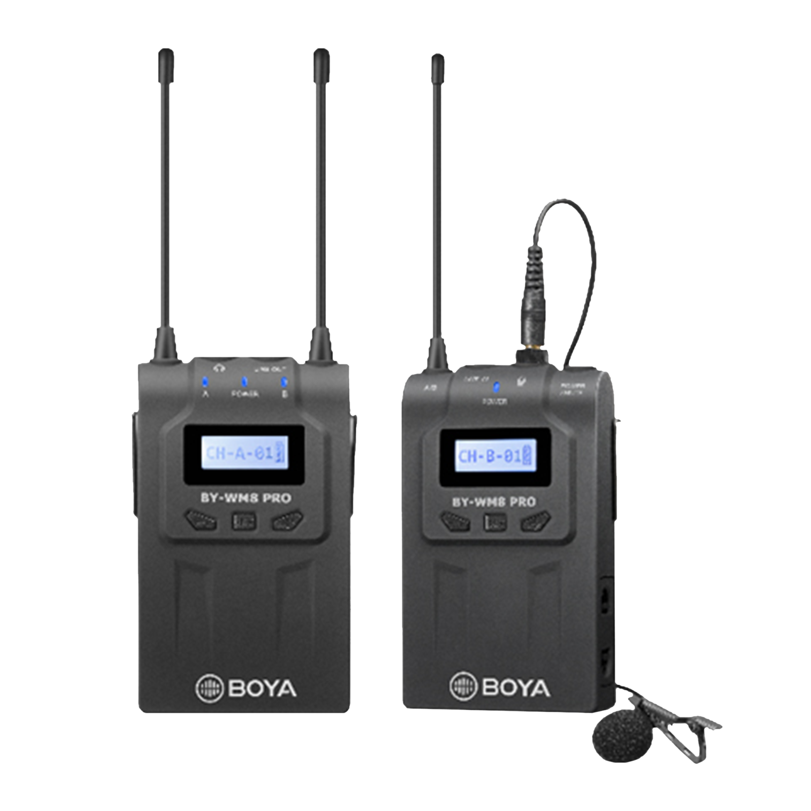 Boya Wireless Microphone (UHF Dual-Channel Receiver, BY-WM8 PRO-K1, Black)_1
