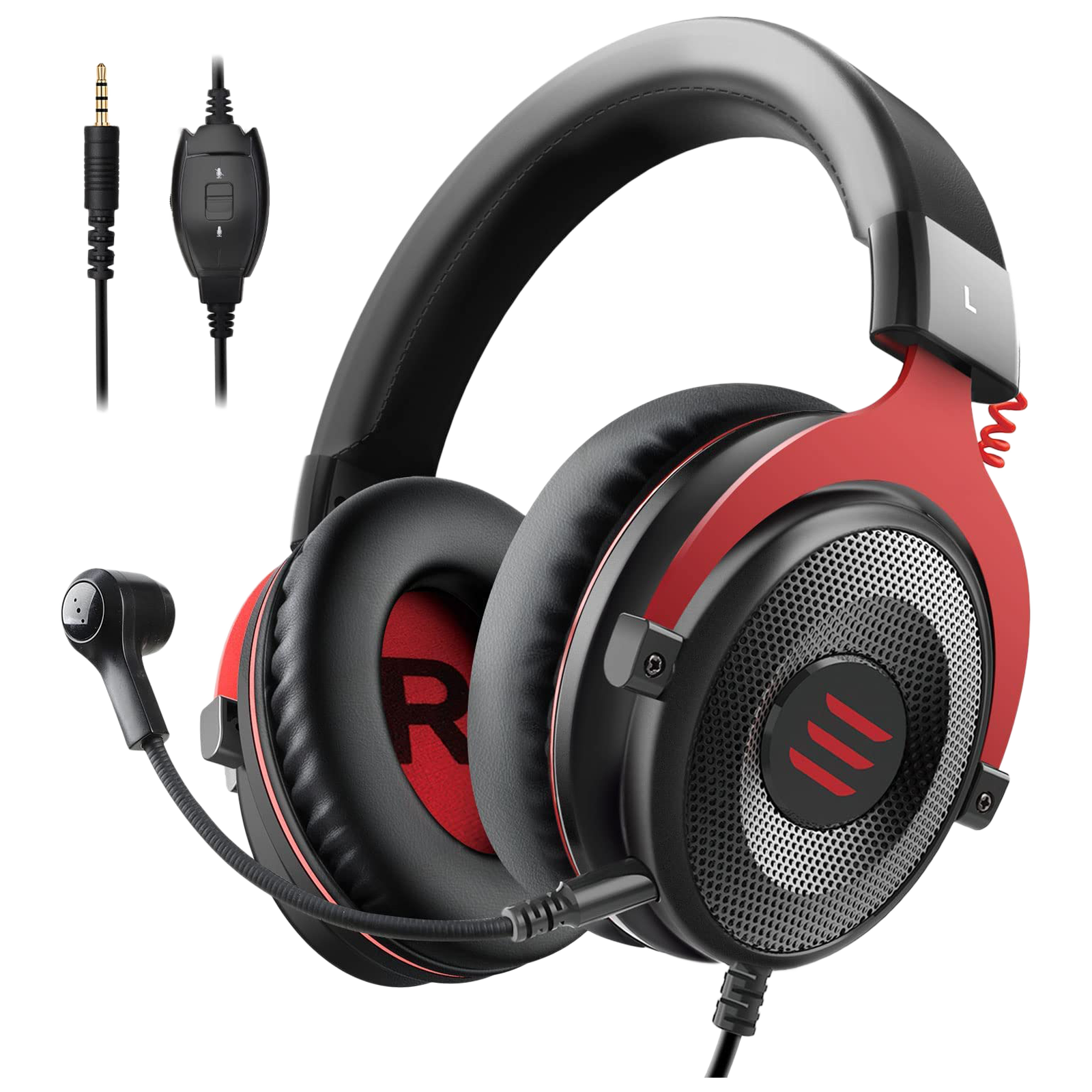 EKSA E900 Over-Ear Wired Gaming Headset with Mic (Stereo Sound, Red)_1