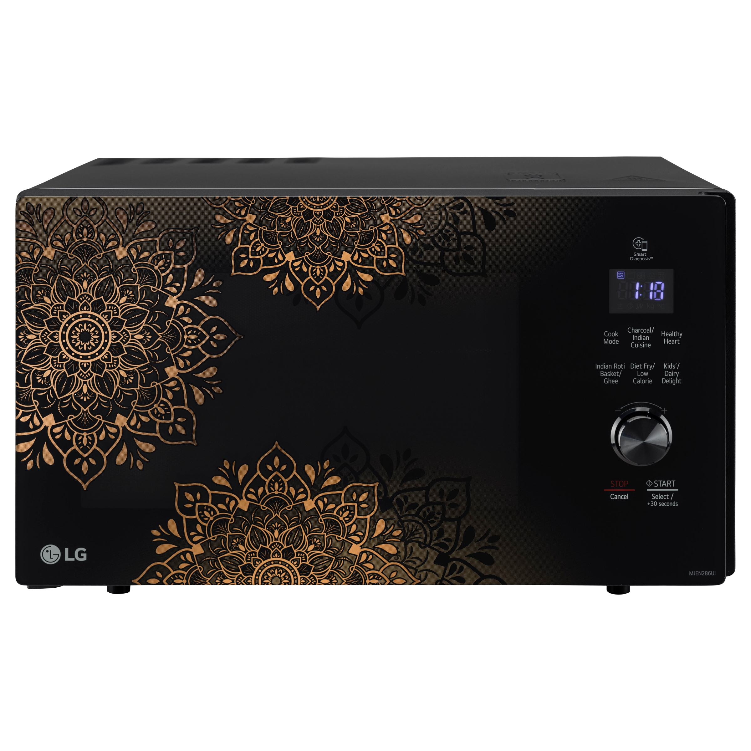 LG All In One 28 Litres Convection Microwave Oven (Charcoal Lighting Heater, MJEN286UI, Black)_1