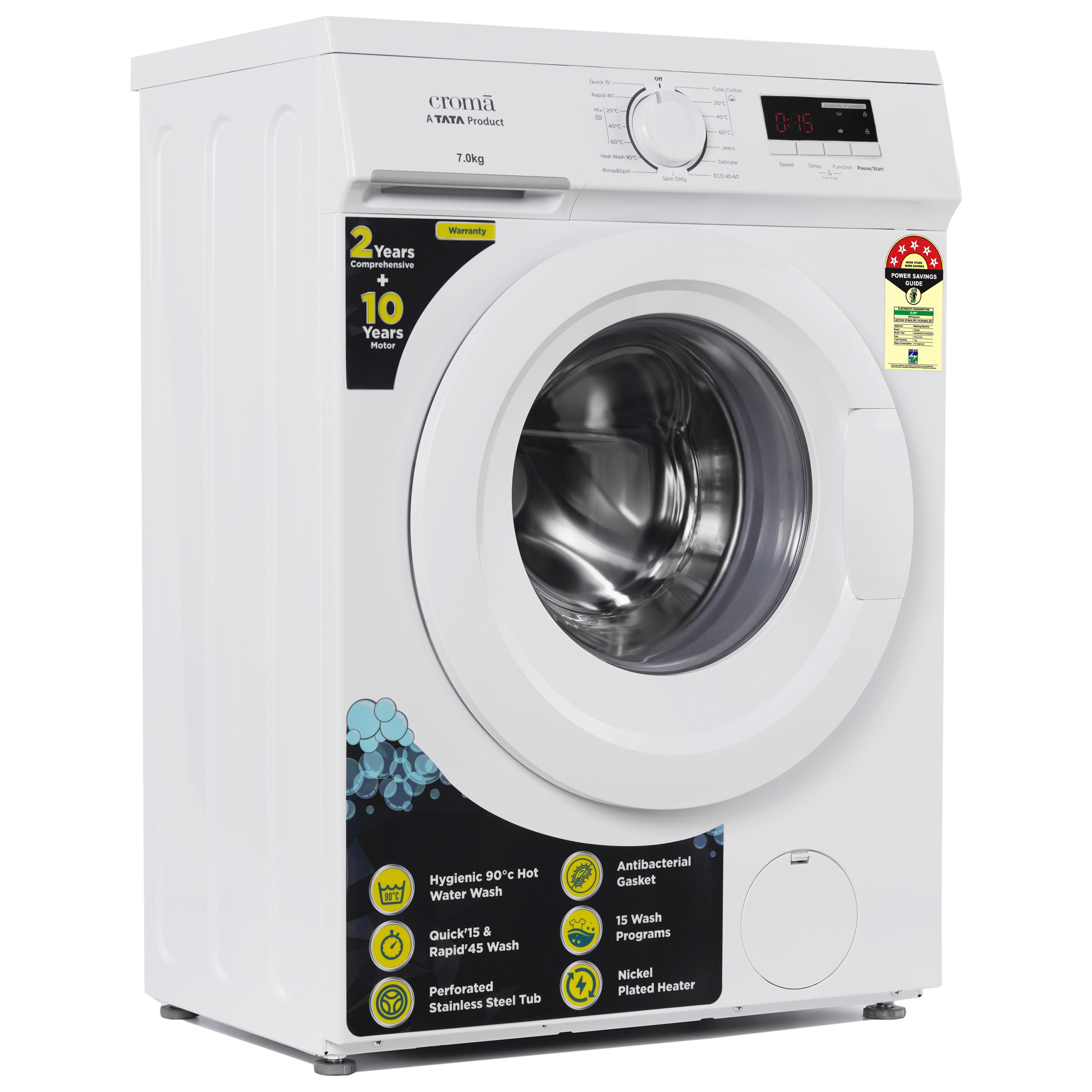 croma washing machine 7kg front load