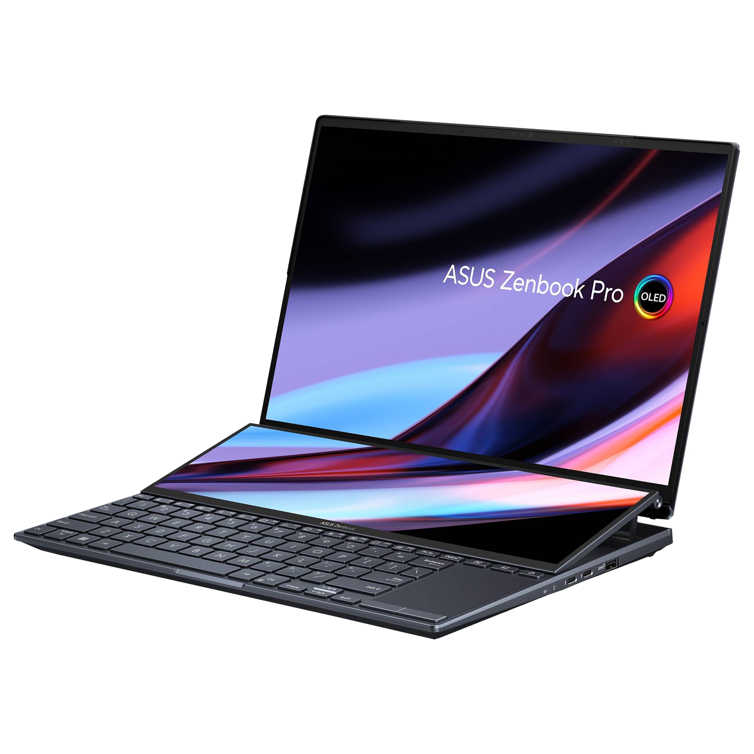 ASUS Zenbook Pro 14 Duo 2022 Intel Evo Core i7 12th Gen (14 inch, 16GB, 1TB, Windows 11, MS Office, Intel Iris Xe Graphics, Tech Black, 90NB0X72-M002P0)_2