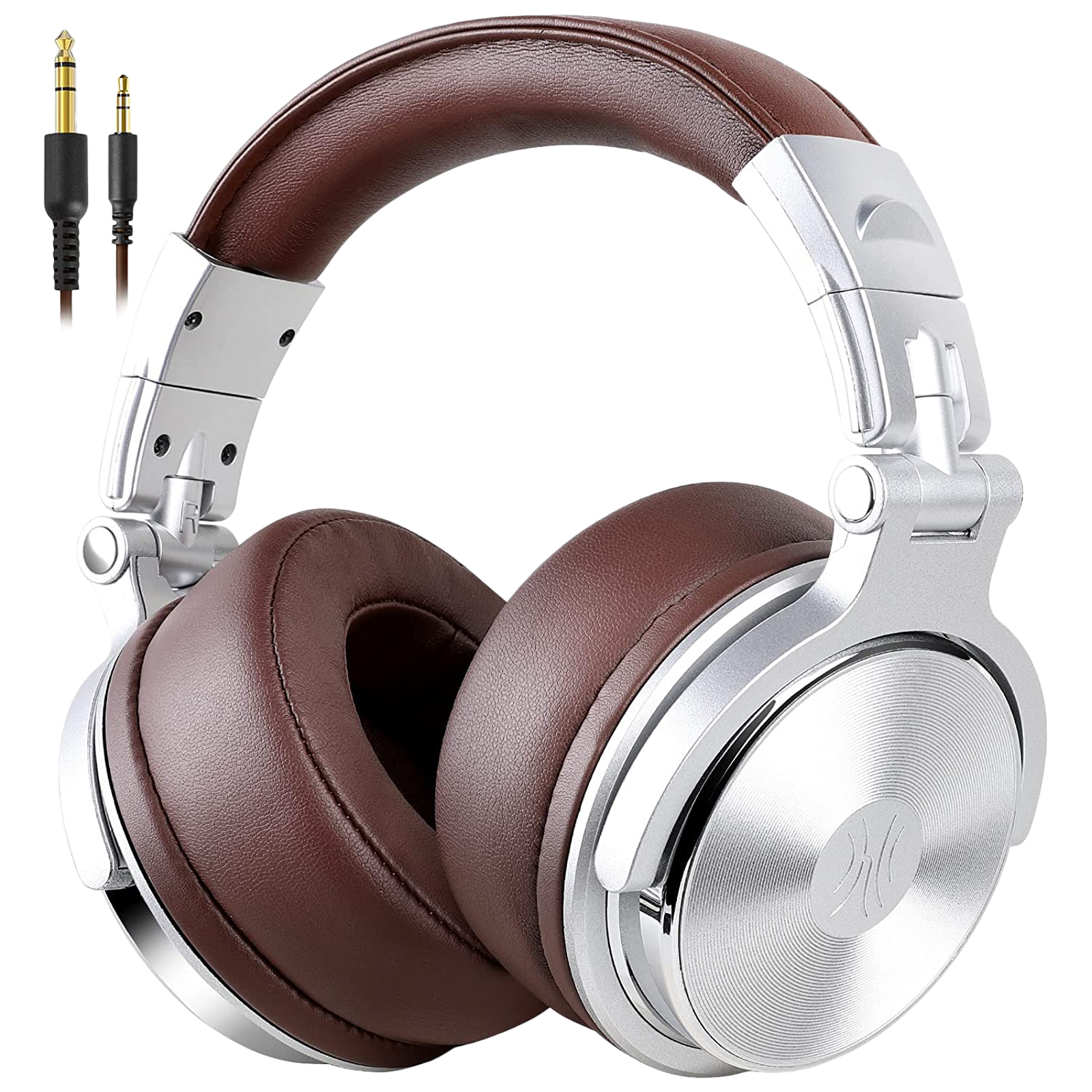 OneOdio Pro 30 PRO30SBK On-Ear Wired Headphone with Mic (50mm Neodymium Driver, Silver)_1