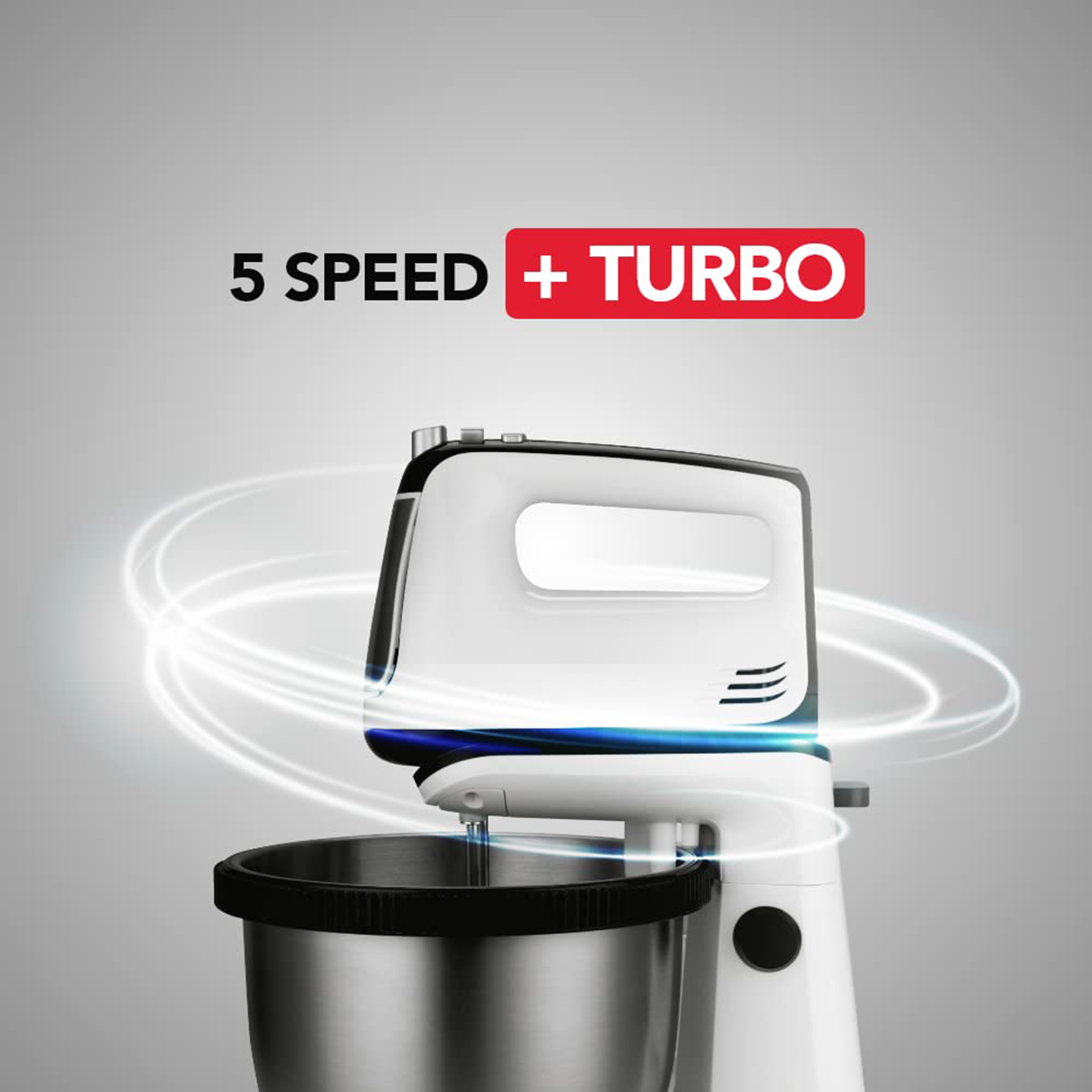 Sharp 300 Watts Stand Blender (3 Attachments, 5 Speed + Turbo, EM-S34N-W, White)_3