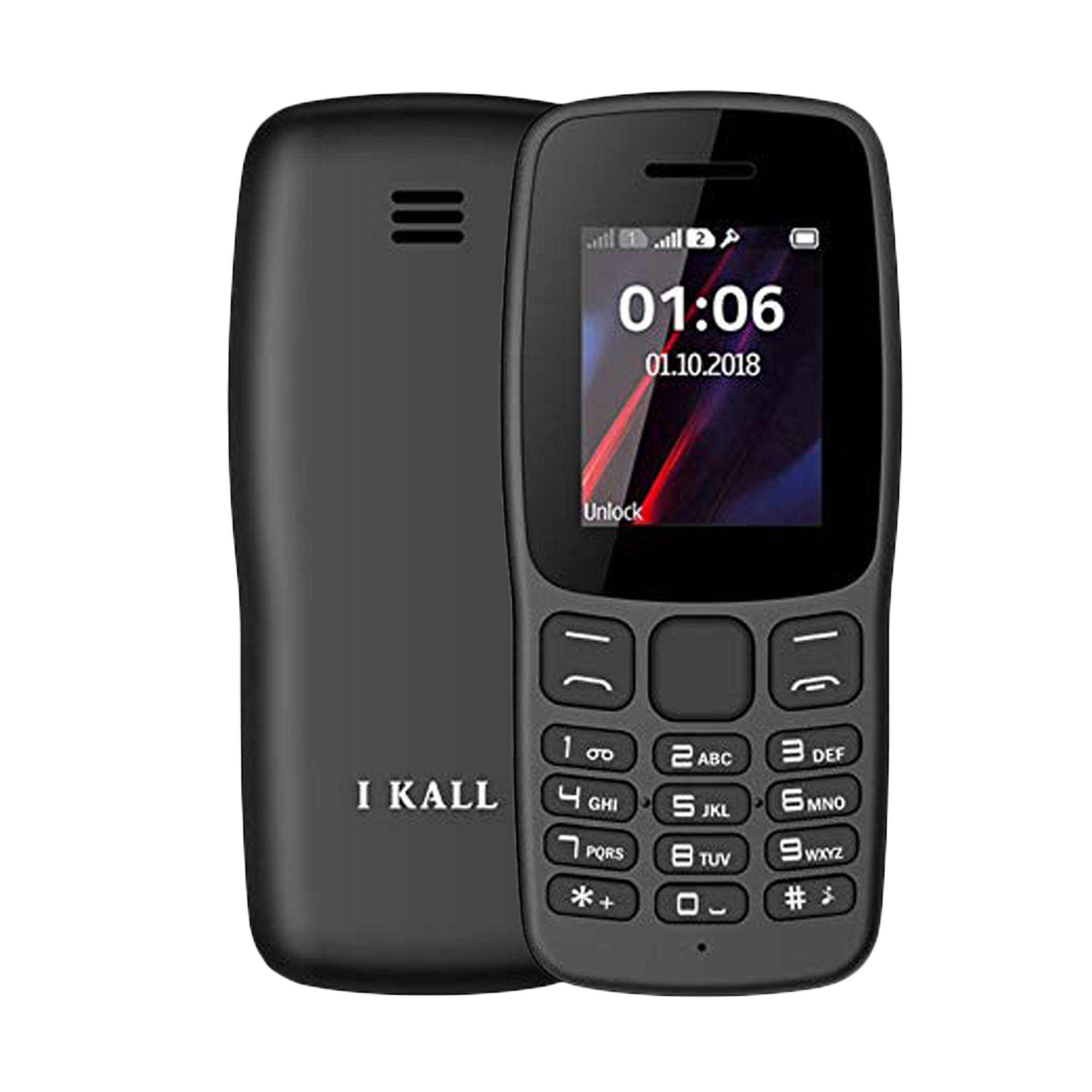 I KALL K100 (64MB, Dual SIM, FM Radio, Black)_1