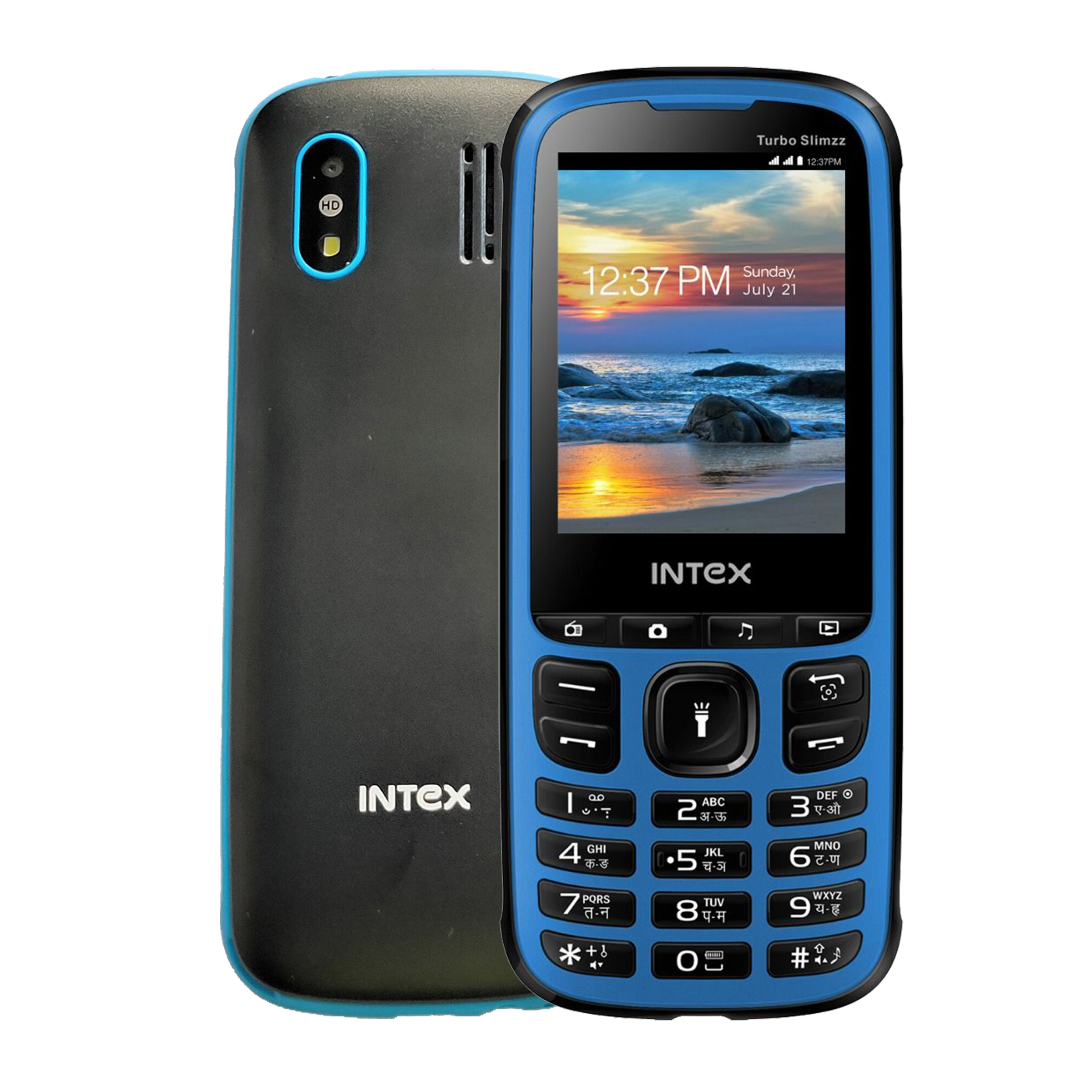 

Intex Turbo Slimzz (50MB, Dual SIM, Rear Camera, Black/Blue), No color